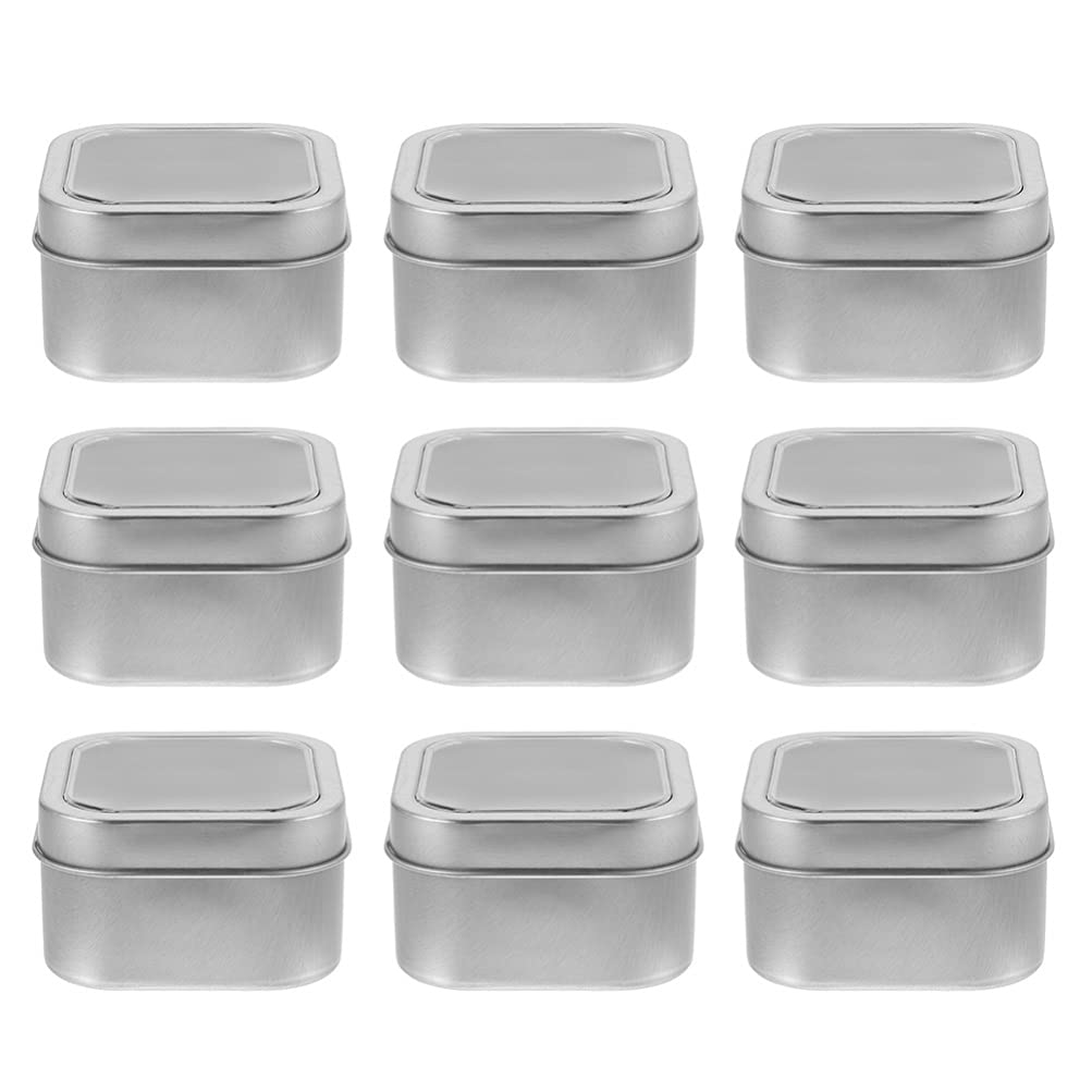 Yardwe 9-Piece Tinplate Candy Storage Containers with Clear Window - Airtight Tea, Candy, DIY Candle & Dry Nut Organizer for Kitchen, Pantry & Party Favors