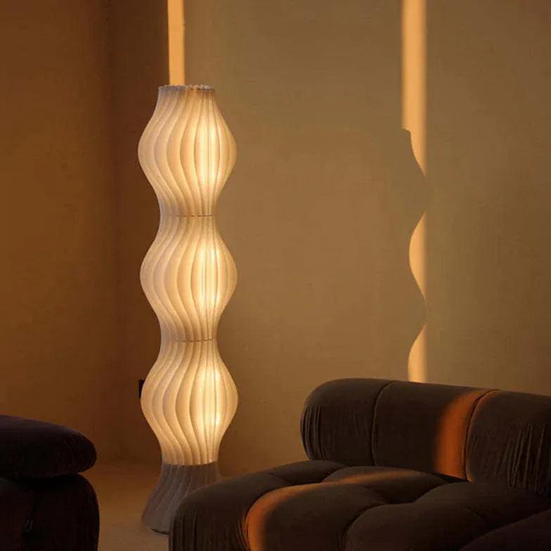 Modern White Wavy Soft Light Floor Lamp - Elegant Home Decor for Living Room, Bedroom & Office Lighting
