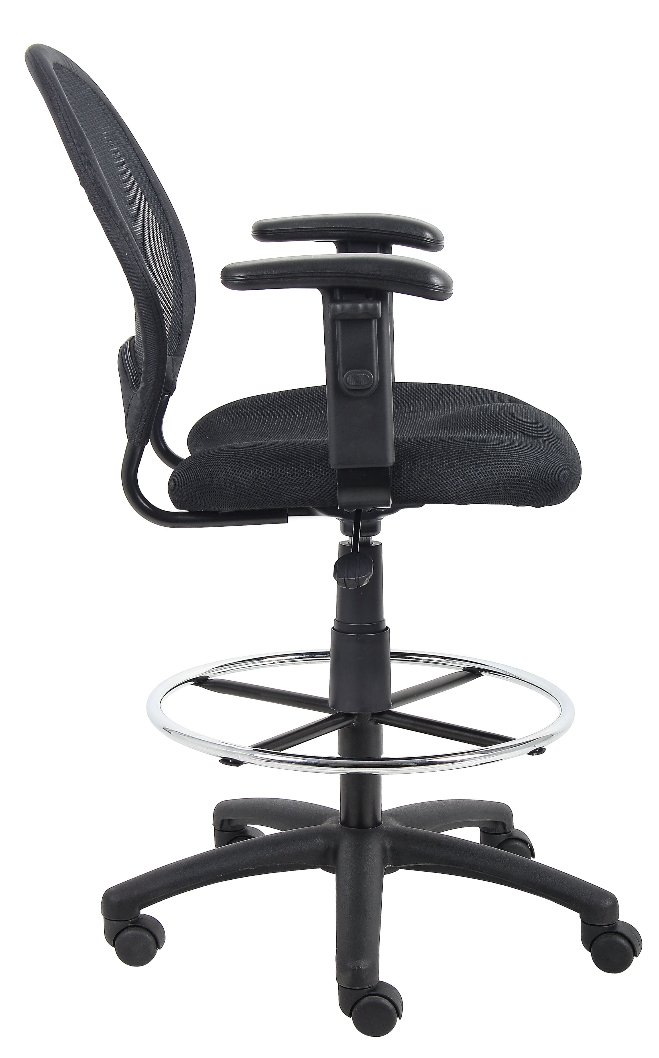 Boss Mesh Back Drafting Stool B16215 - Adjustable Height Office Chair with Lumbar Support - Perfect for Architects, Designers & Home Office Workspaces