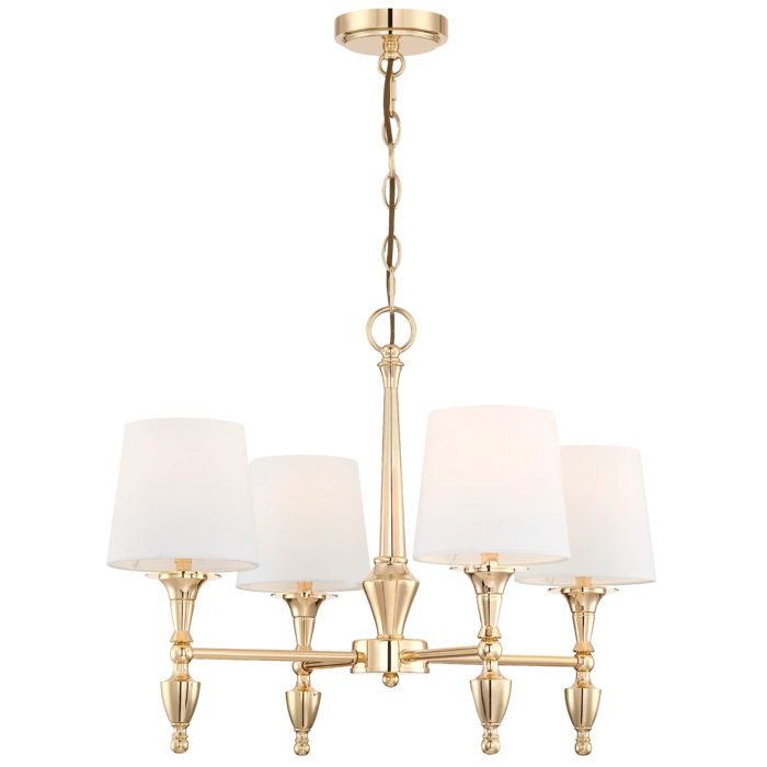 Austin 4Lt Multi-Arm Pendant Light Fixture - Modern 4-Light Chandelier in Multiple Colors for Dining Room, Kitchen Island & Living Room Lighting
