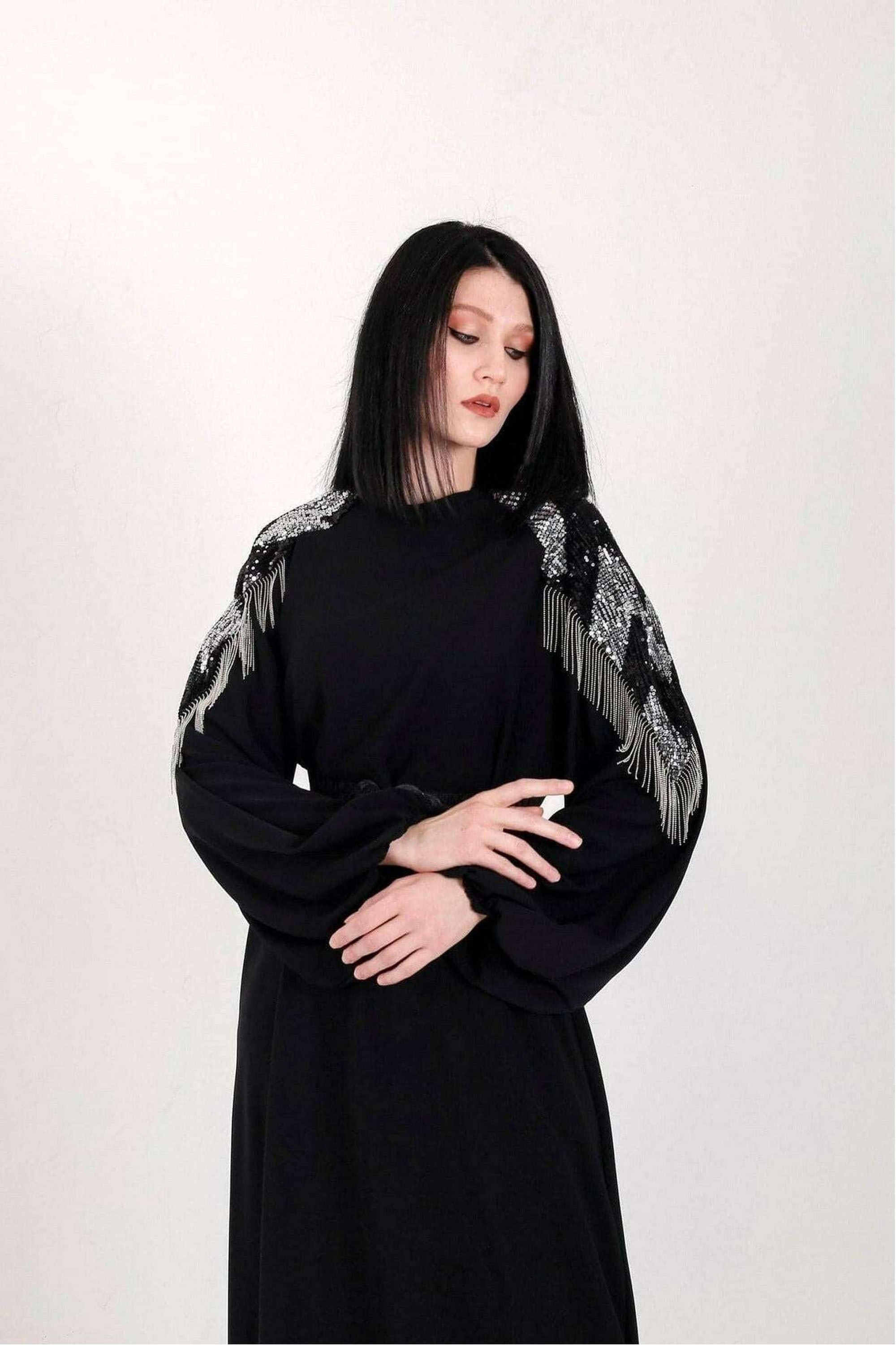 Lara Long Maxi Abaya - Elegant Black Muslim Dress for Women | Perfect for Prayer, Special Occasions & Everyday Wear