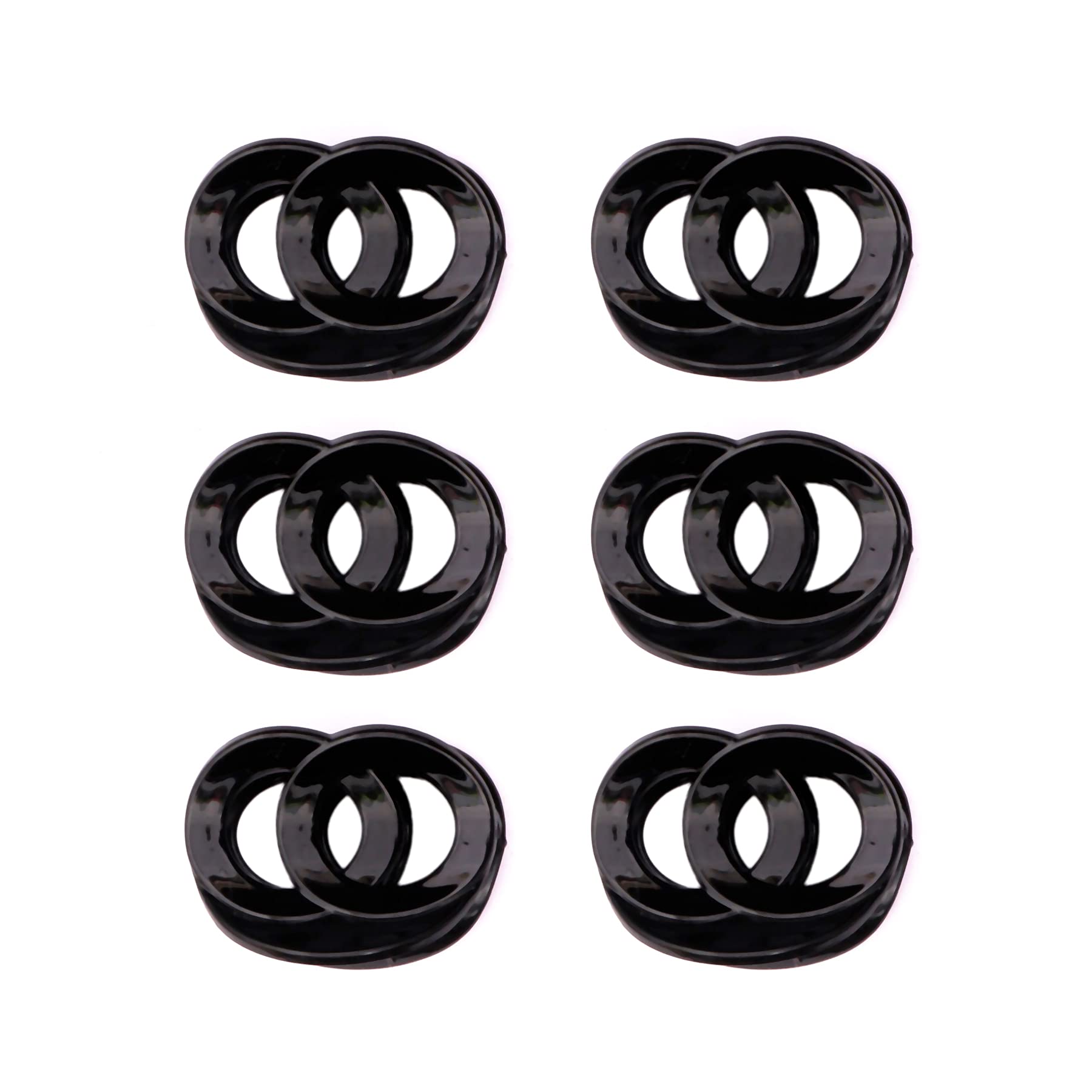 Navjai Medium Hair Clips for Women - 6 Piece Set of Stylish Korean Hair Claw Clutchers in Black | Perfect for Updos, Ponytails & Everyday Hairstyles