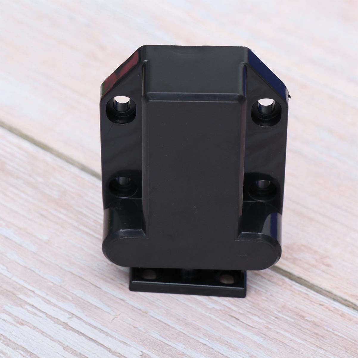 DOITOOL 2-Pack Black Push to Open Cabinet Latches - Touch Release Sliding Closet Hasp for Wardrobe, Cupboard & Boat Cabinets (Kids Safe Design) | Perfect for Kitchen, Bathroom & Nursery Storage Organization