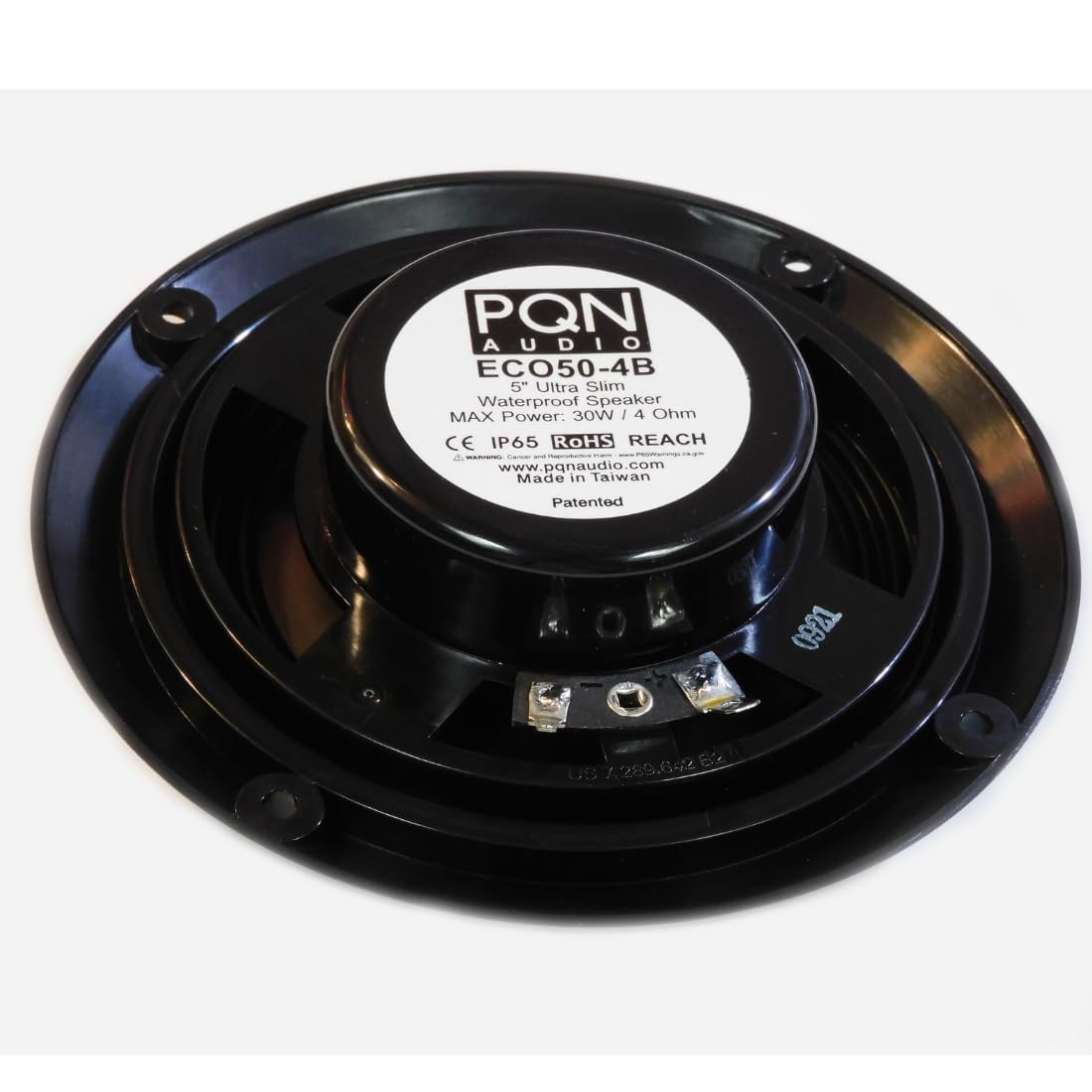 PQN Audio ECO50-4BK 5 Inch Waterproof Marine Speakers - High Performance Outdoor Speakers for Boats, RVs, Campers, Hot Tubs, Pool Areas & Patio Entertainment
