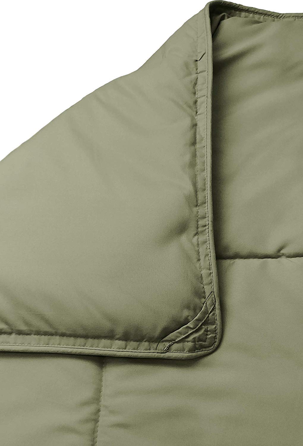 Premium 300 GSM Goose Down Comforter Set - Super Soft 100% Organic Cotton Quilt | Lightweight & Breathable | Queen Size in Olive Green | Perfect for All-Season Bedding & Cozy Home Decor