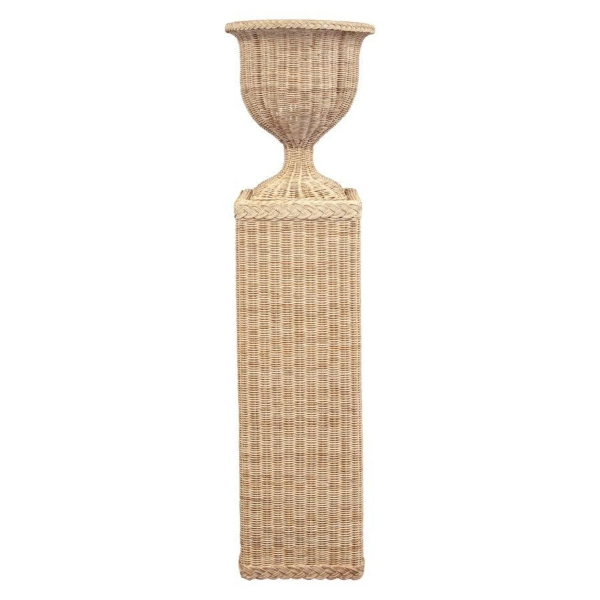 Handwoven Braided Wicker Urn for Ashes - Elegant Memorial Keepsake for Home, Garden or Funeral Display