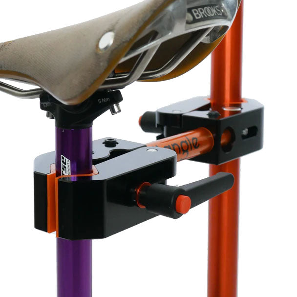 Altangle Connect Bike Repair Stand - Heavy Duty Bicycle Maintenance Stand, Adjustable Height & Angle, Black/Orange - Perfect for Home Garage, Bike Shop & Outdoor Repairs