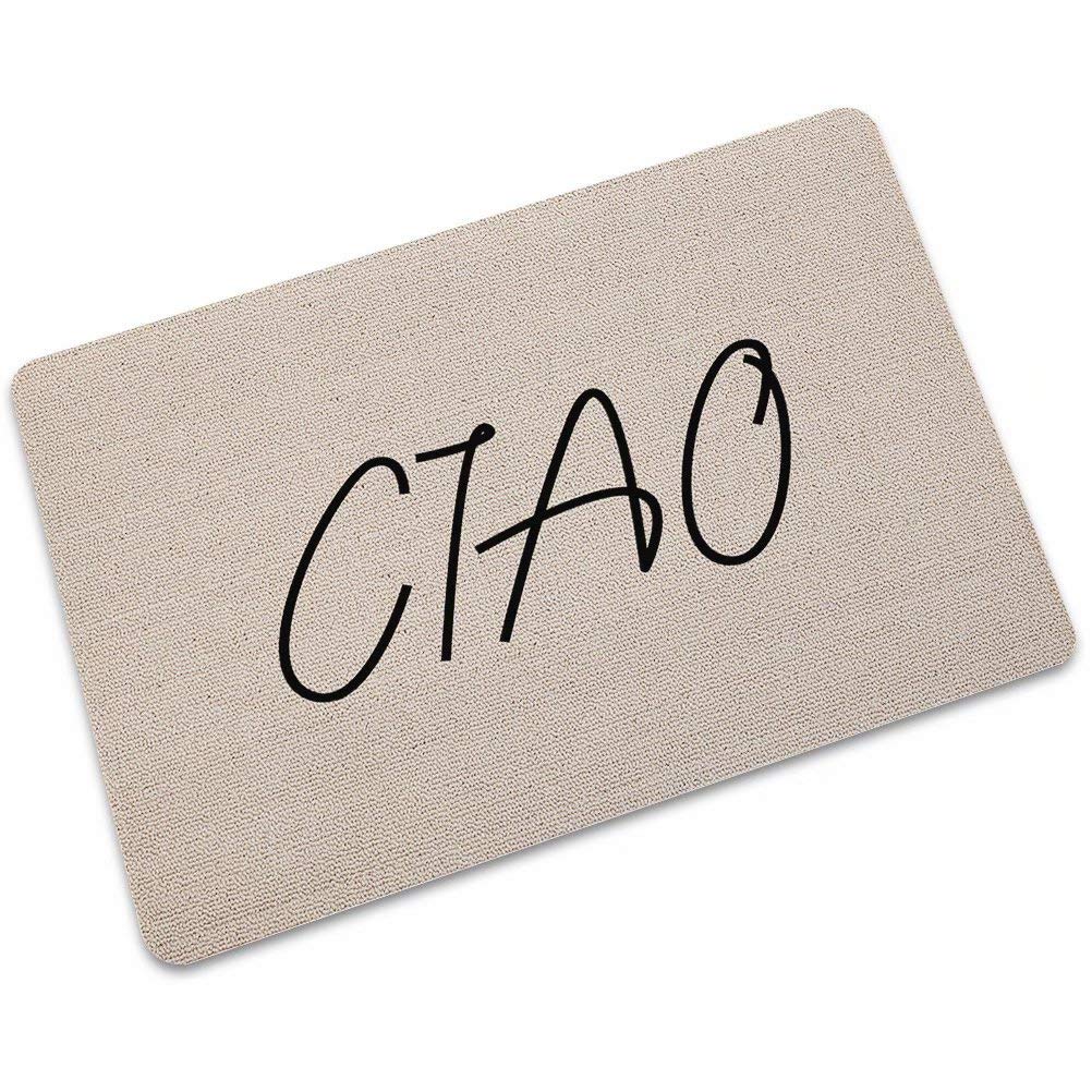 Non-Slip Waterproof Doormat 15.7x23.6 Inch - YQ Park Entrance Floor Mat for Front Door, Patio & Outdoor Use - Durable Ciao Welcome Mat for Home, Garage & Deck