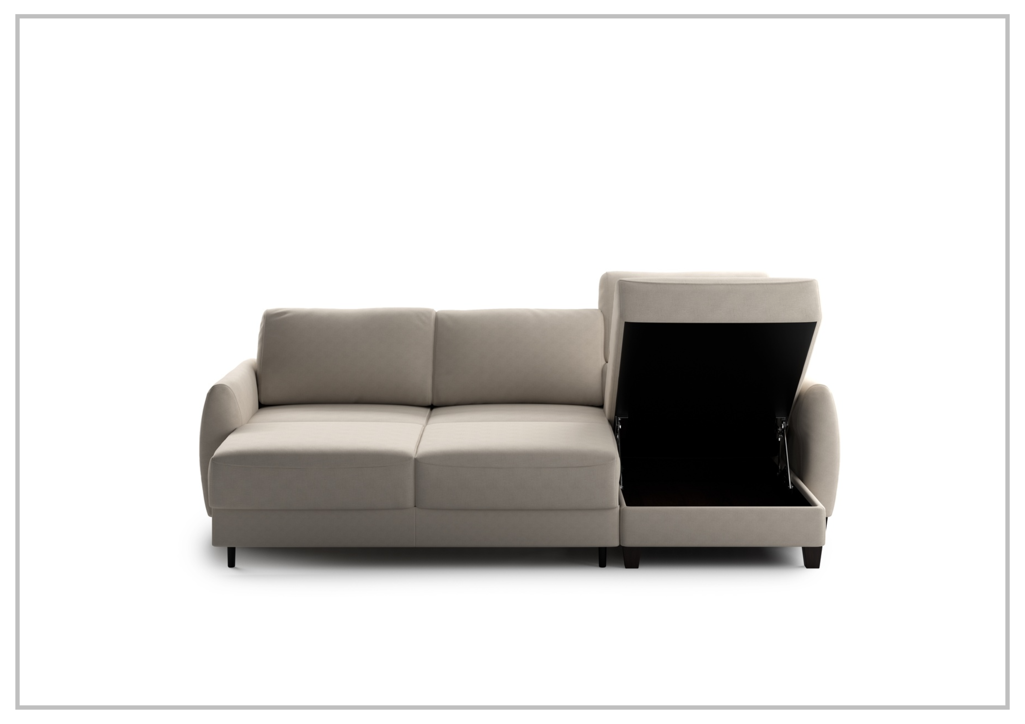 Luonto Delta 3-Seater Fabric Full XL Sectional Sofa Sleeper with Reversible Chaise - Modern Living Room Furniture for Small Spaces, Comfortable Sleeper Sofa for Guests, Perfect for Apartments and Cozy Homes