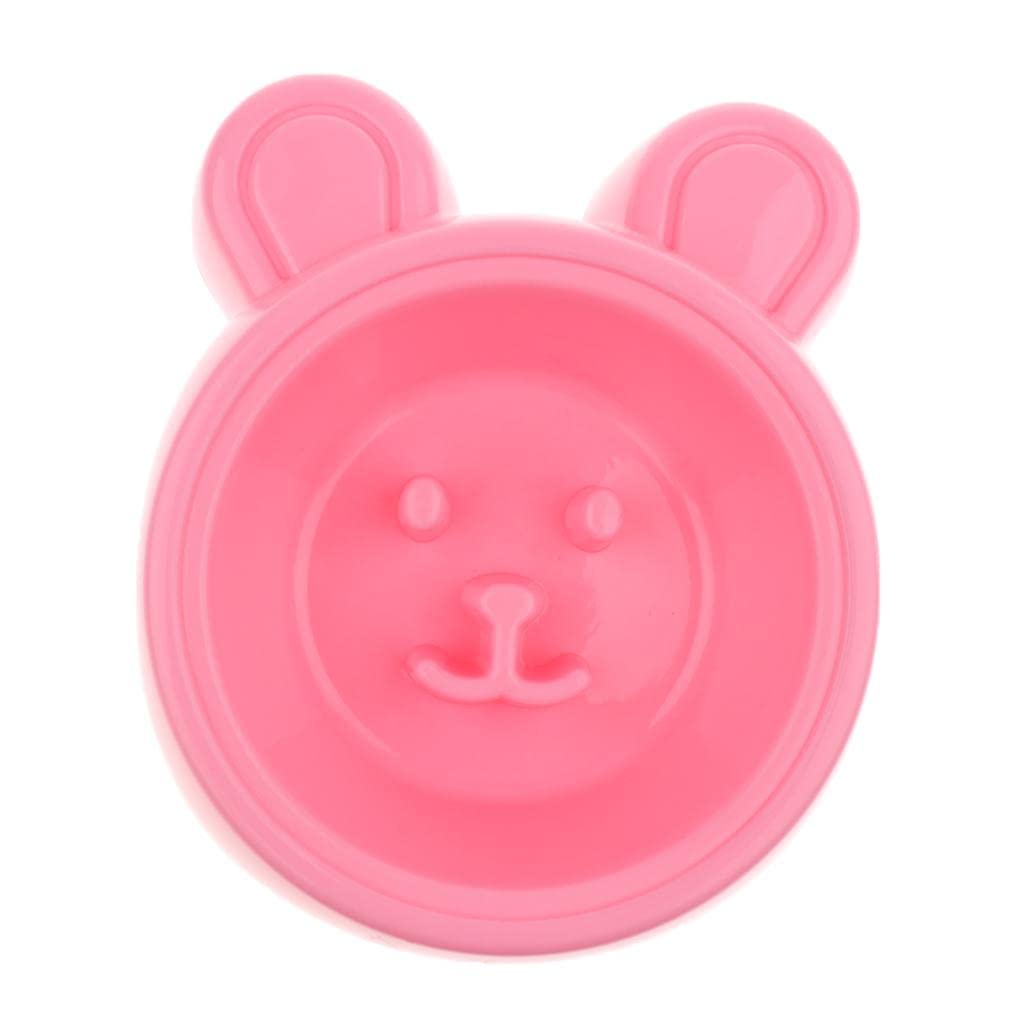 UJEAVETTE Slow Feeder Bowl for Dogs, Cats & Rabbits - Anti-Gulping Pet Food Dish for Healthy Eating - Pink - Perfect for Fast Eaters & Portion Control at Mealtime