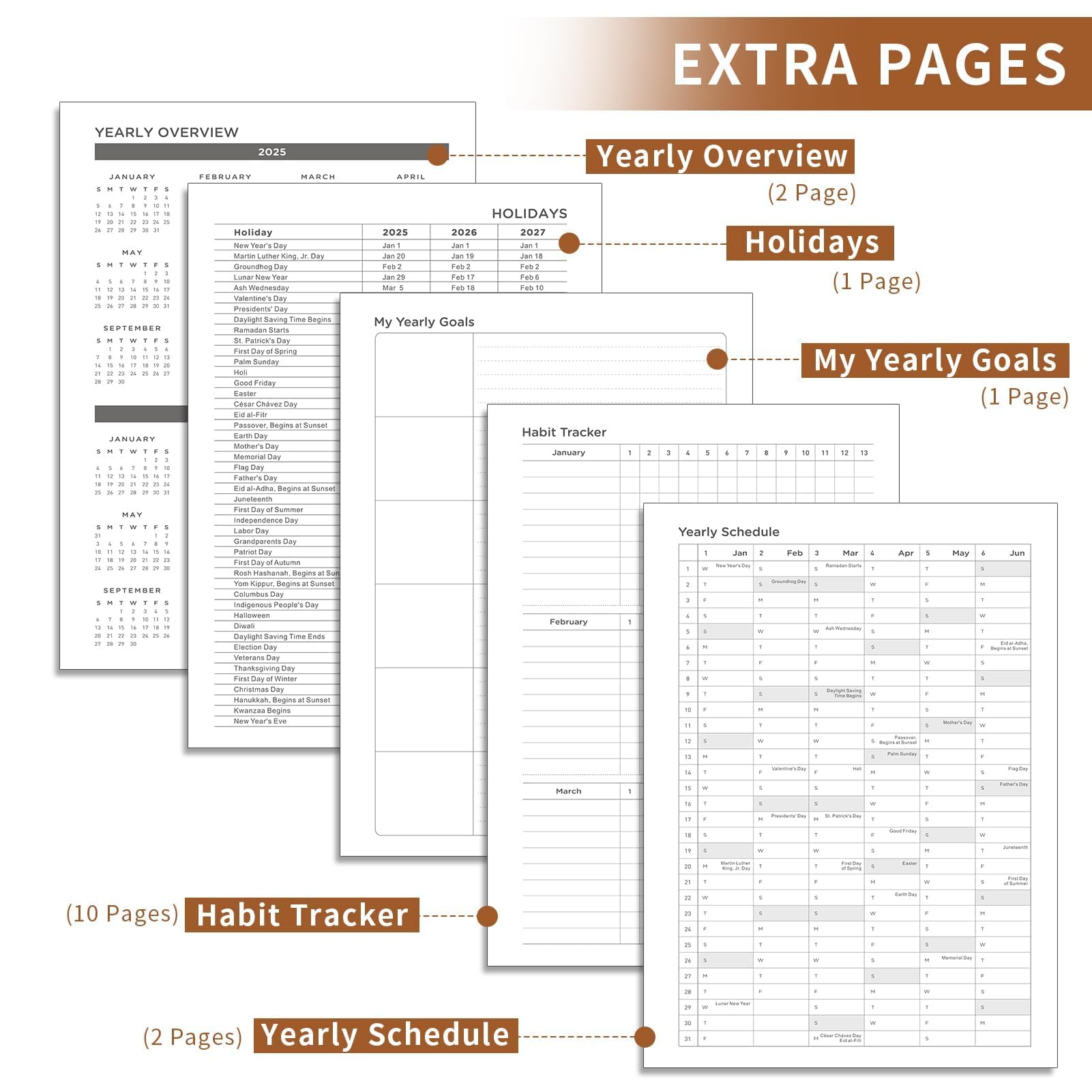 2025-2026 Planner - Weekly & Monthly Calendar Organizer (Jan 2025-Mar 2026) | A4 Size 8.5