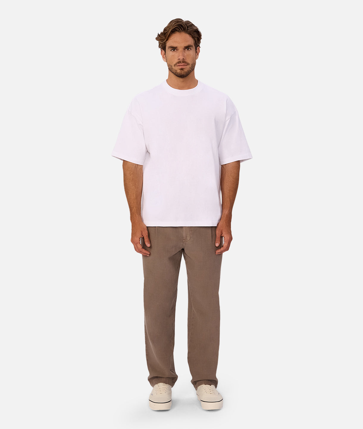 Mallorca Pant Women's High Waisted Linen Pants - Comfortable & Stylish Cappuccino Brown for Casual Wear, Office, and Travel