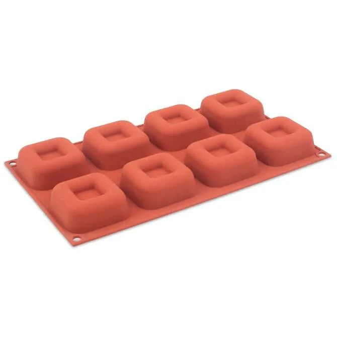 Non-Stick Orange Square Savarin Pan - Perfect for Baking Cakes, Muffins & Desserts - Durable & Easy Clean for Home & Professional Use