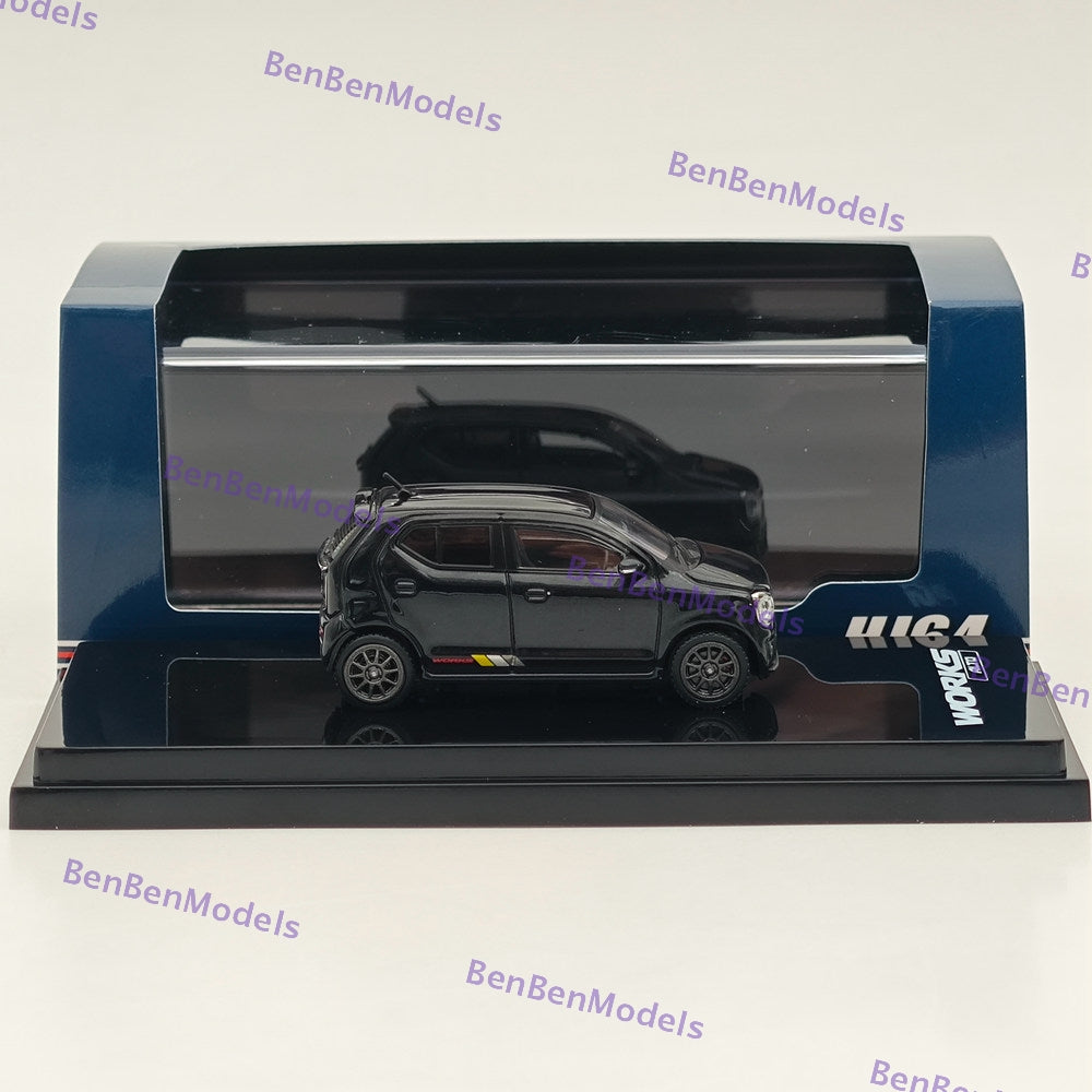 1/64 Scale Hobby Japan SUZUKI ALTO WORKS (HA36S) Diecast Model Car - Bluish Black HJ641070ABK | Collectible Miniature Vehicle for Display, Racing Enthusiasts, and Japanese Car Fans