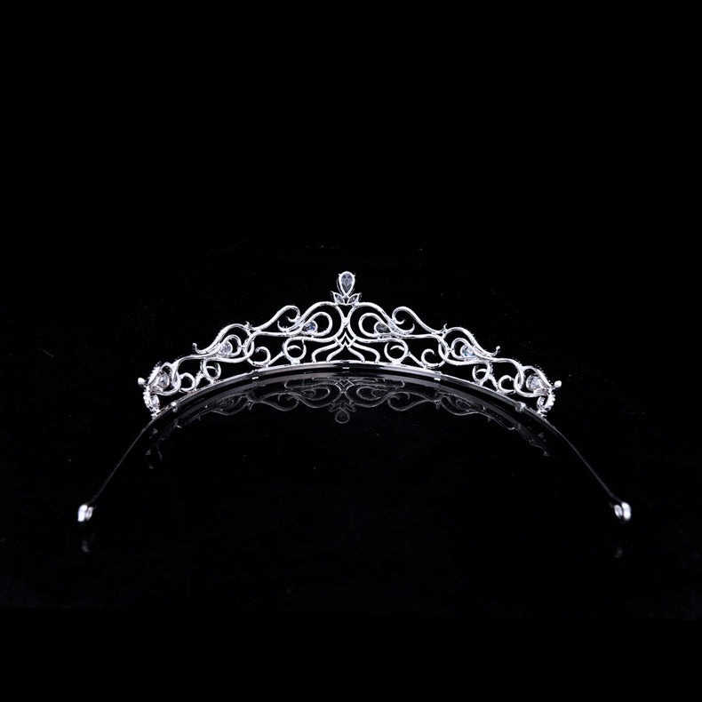 Elegant Cubic Zirconia Wedding Tiara with Crystals - Silver Bridal Diadem S16226 for Bride, Prom, Pageant & Special Occasions