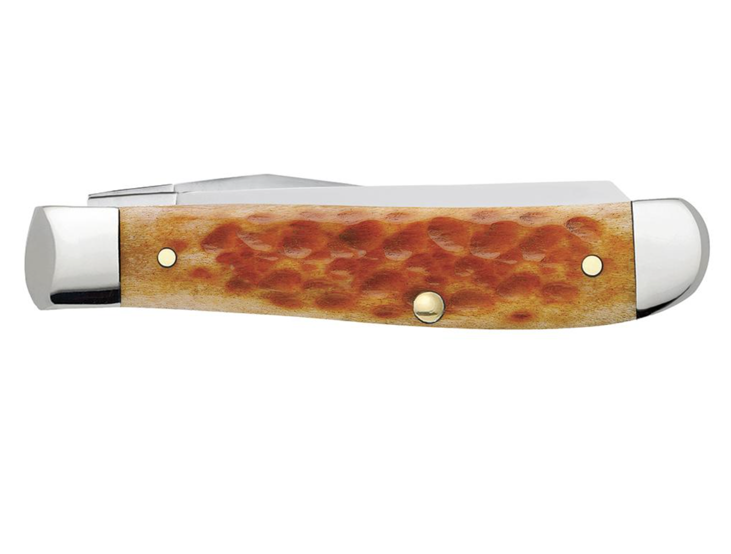 Case Pocket Worn® Whiskey Bone Standard Jig Chrome Vanadium Mini Trapper Pocket Knife (Model CASE23007) - Perfect for Everyday Carry, Outdoor Adventures & Collecting