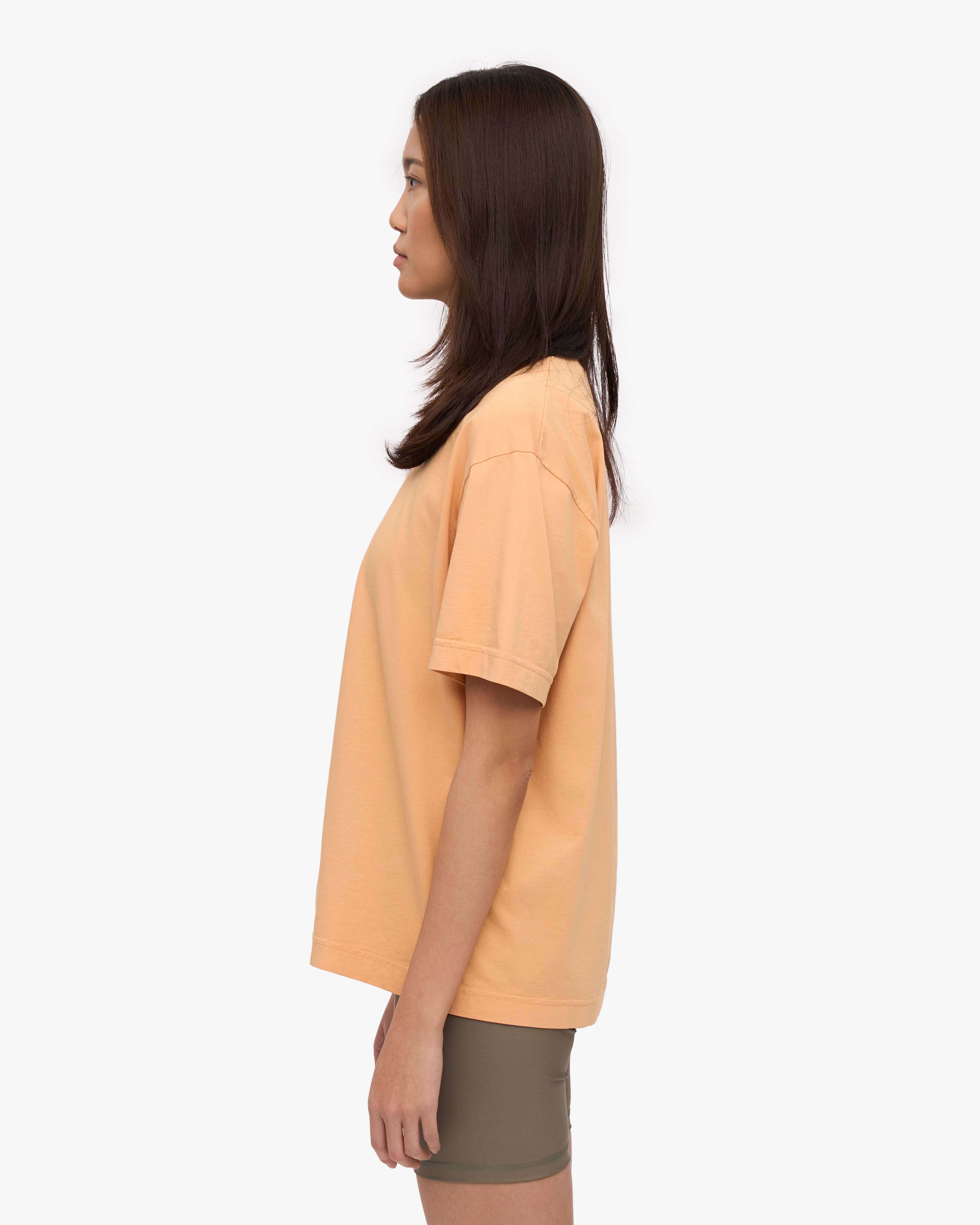Organic Oversized T-Shirt for Women - Soft & Comfortable Sandstone Orange Cotton Tee - Perfect for Casual Wear, Loungewear & Everyday Outfits