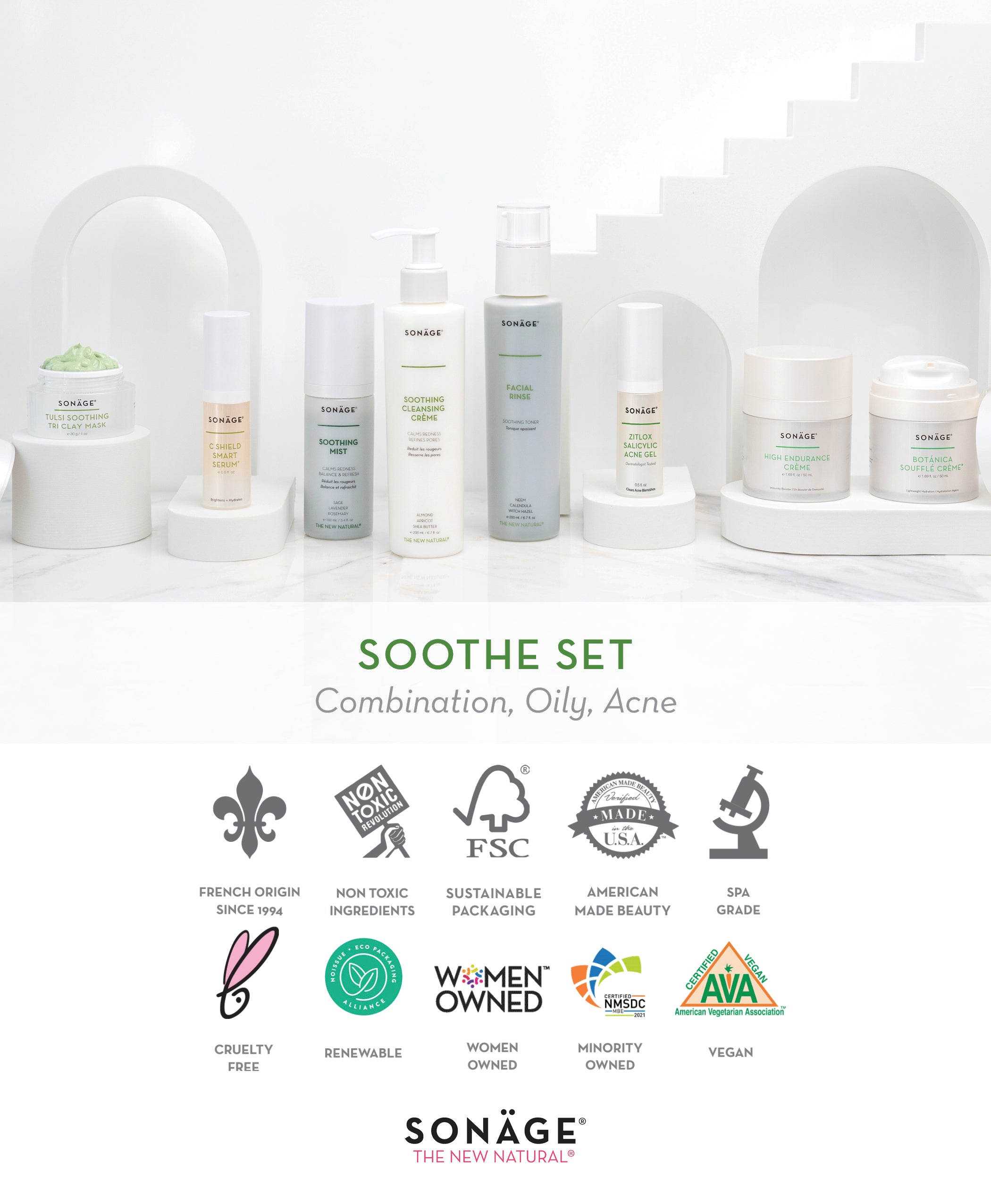 Best Acne & Hyperpigmentation Treatment Set - Soothe Skincare Kit for Clear, Even Skin | Perfect for Daily Use & Sensitive Skin Care
