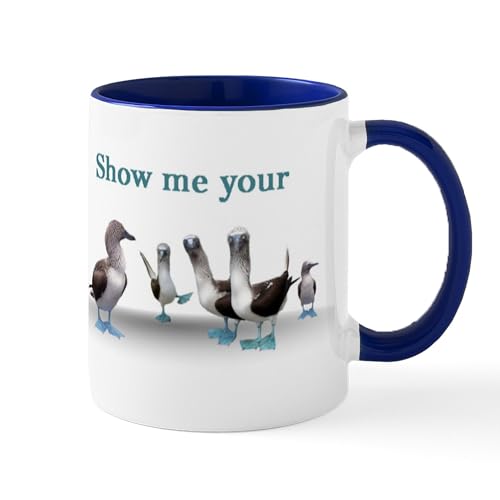 White/Navy Inside - Boobies Mug