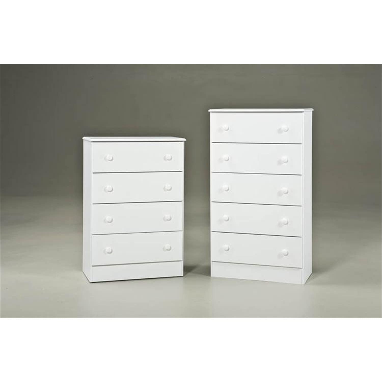Kith Furniture White Chest 4 Drawer - Modern Bedroom Dresser with Smooth Gliding Drawers for Clothes Storage | Perfect for Master Bedroom, Guest Room & Nursery Organization