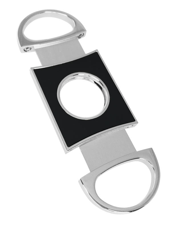 Premium Matte Black Double Guillotine Cigar Cutter - Sharp Stainless Steel Blades for Smooth Cut | Perfect for Cigar Aficionados & Special Occasions