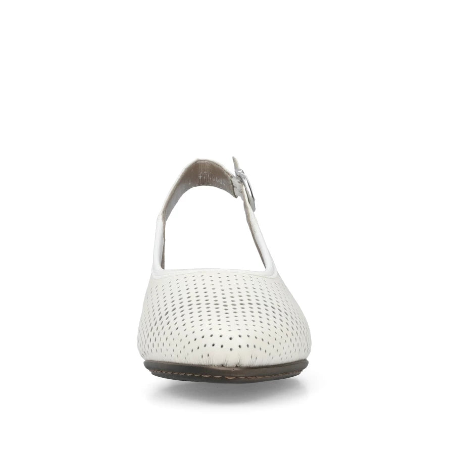 Rieker 47066 Women's White Comfort Shoes - Perfect for Work, Walking & Casual Wear