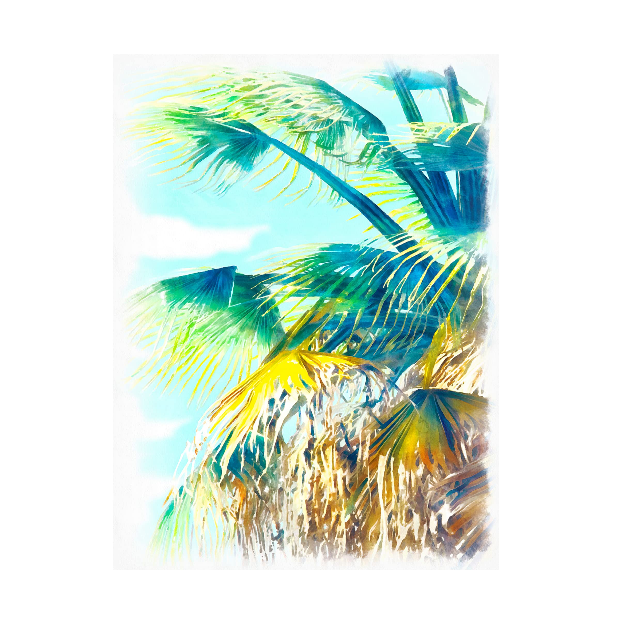 Trademark Fine Art 'Tropical Glow II' Canvas Wall Art by Alonzo Saunders - Vibrant Beach Decor for Living Room & Bedroom