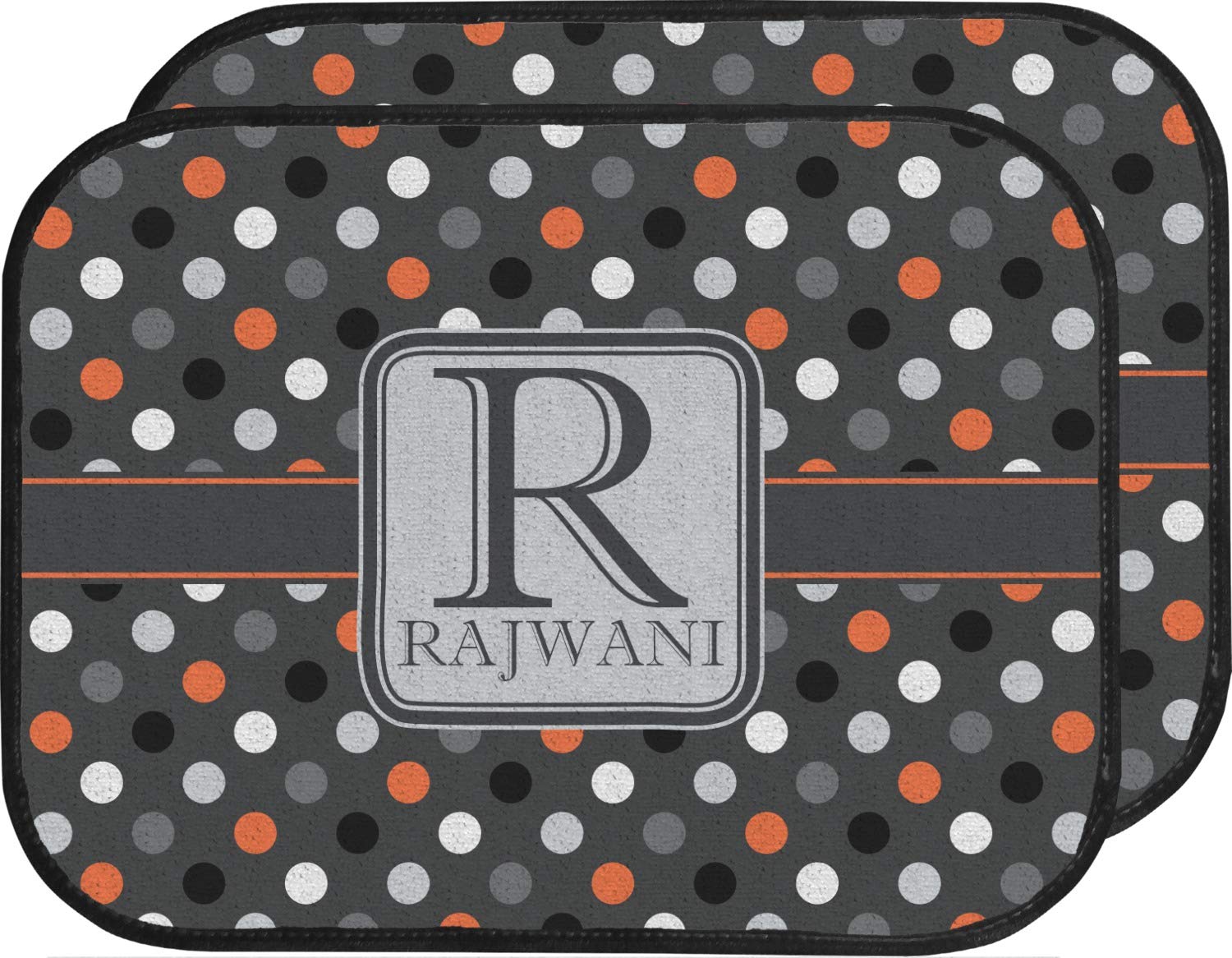 Premium Custom Gray Dots Car Floor Mats Set - 2 Front & 2 Rear Mats for SUVs, Sedans & Trucks | All-Weather Protection & Easy Cleaning