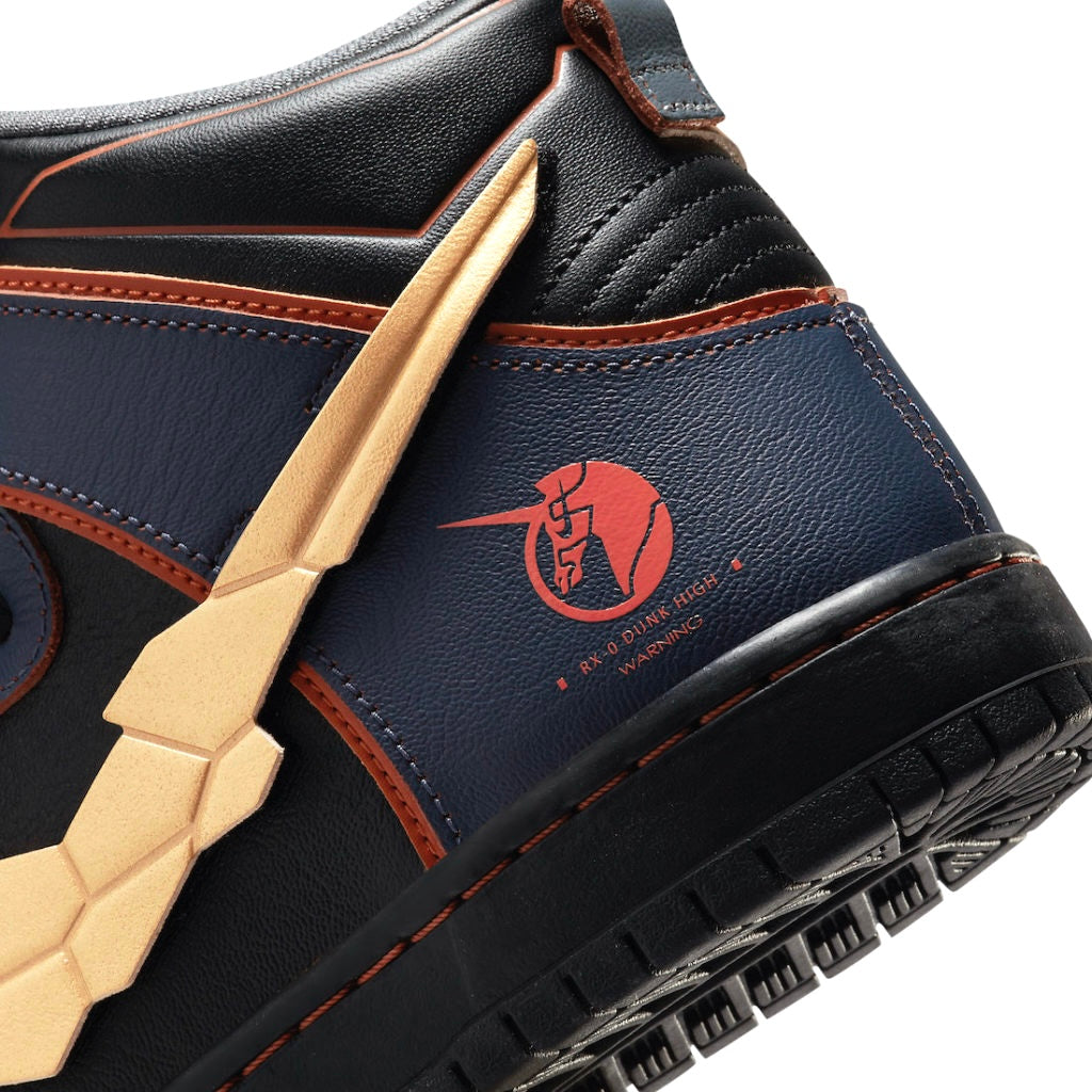 SB Dunk High Gundam 02 Banshee Black Gold Sneakers 2021 - Limited Edition Anime-Inspired Basketball Shoes for Collectors & Streetwear Fashion