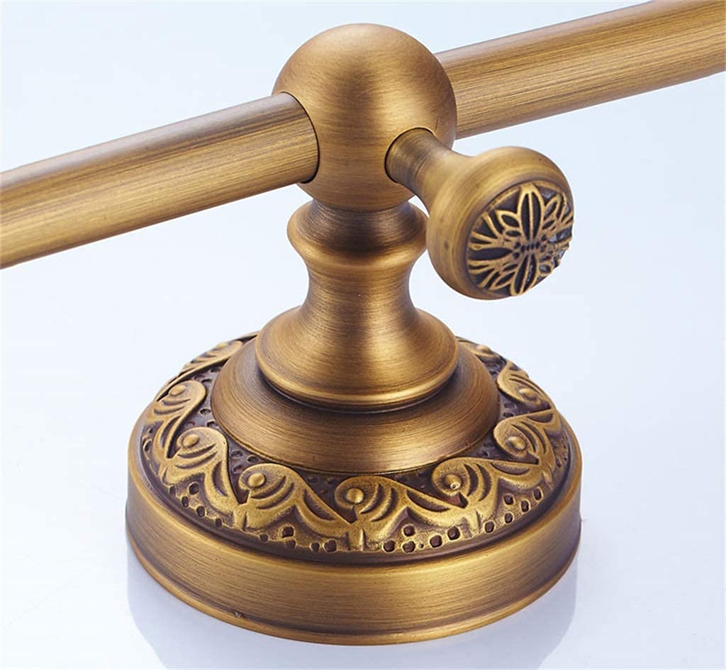 Premium Copper Wall-Mounted Towel Rack - 36cm Single Rod Bathroom Towel Holder for Kitchen, Cloakroom & Bath Storage - Rustproof Space-Saving Hanger for Hand Towels, Robes & Kitchen Linens