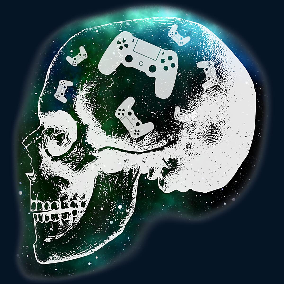 COVI Unisex Mind Controller Skull Gaming Sweatshirt for Men, Boys & Teens | Design By Humans | Perfect for Gamers, Esports & Casual Wear