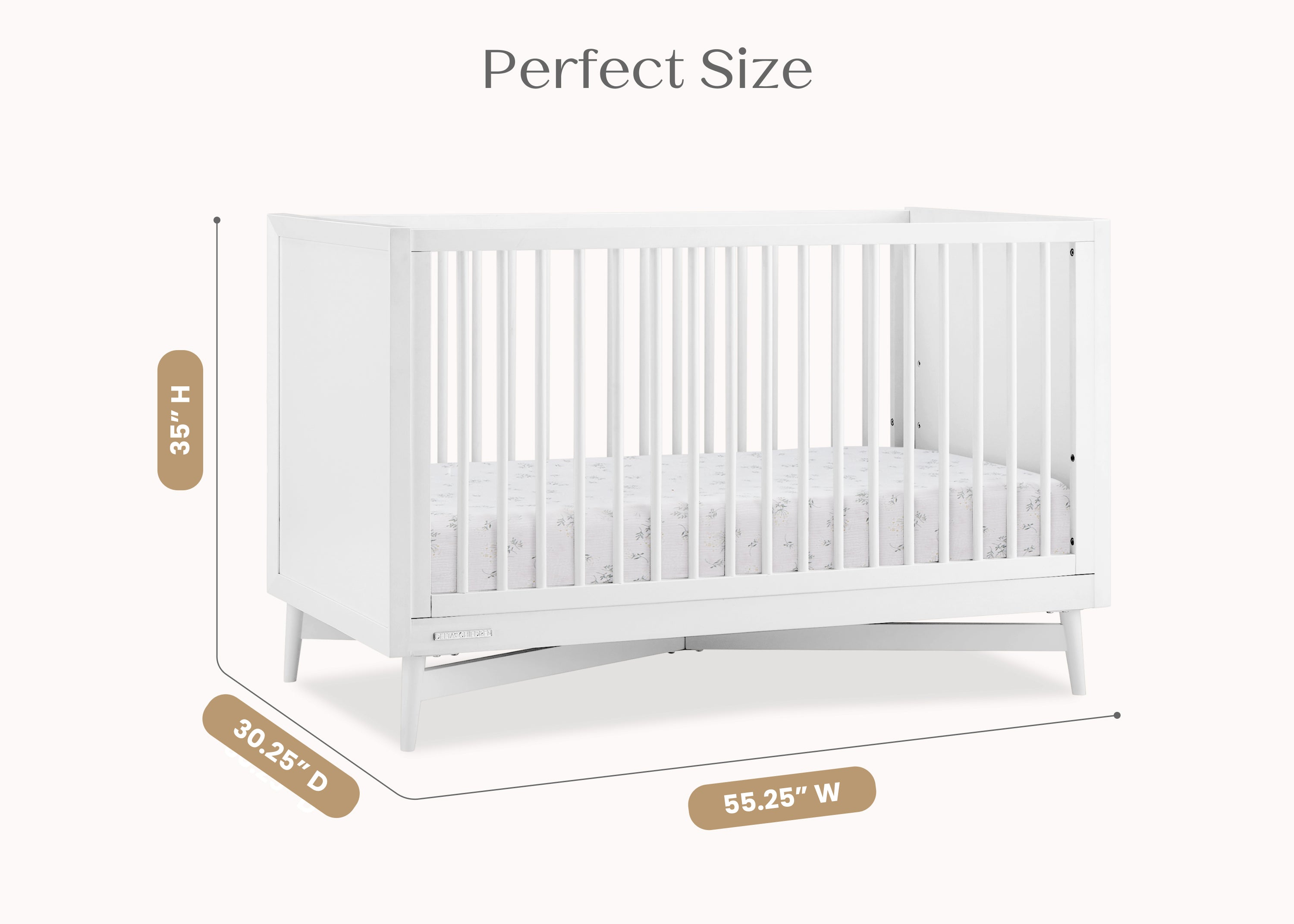 Dylan 4-in-1 Convertible Baby Crib - Toddler Bed, Daybed & Full-Size Bed | Safe & Stylish Nursery Furniture for Newborns to Teens | Perfect for Bedrooms, Daycare & Guest Rooms