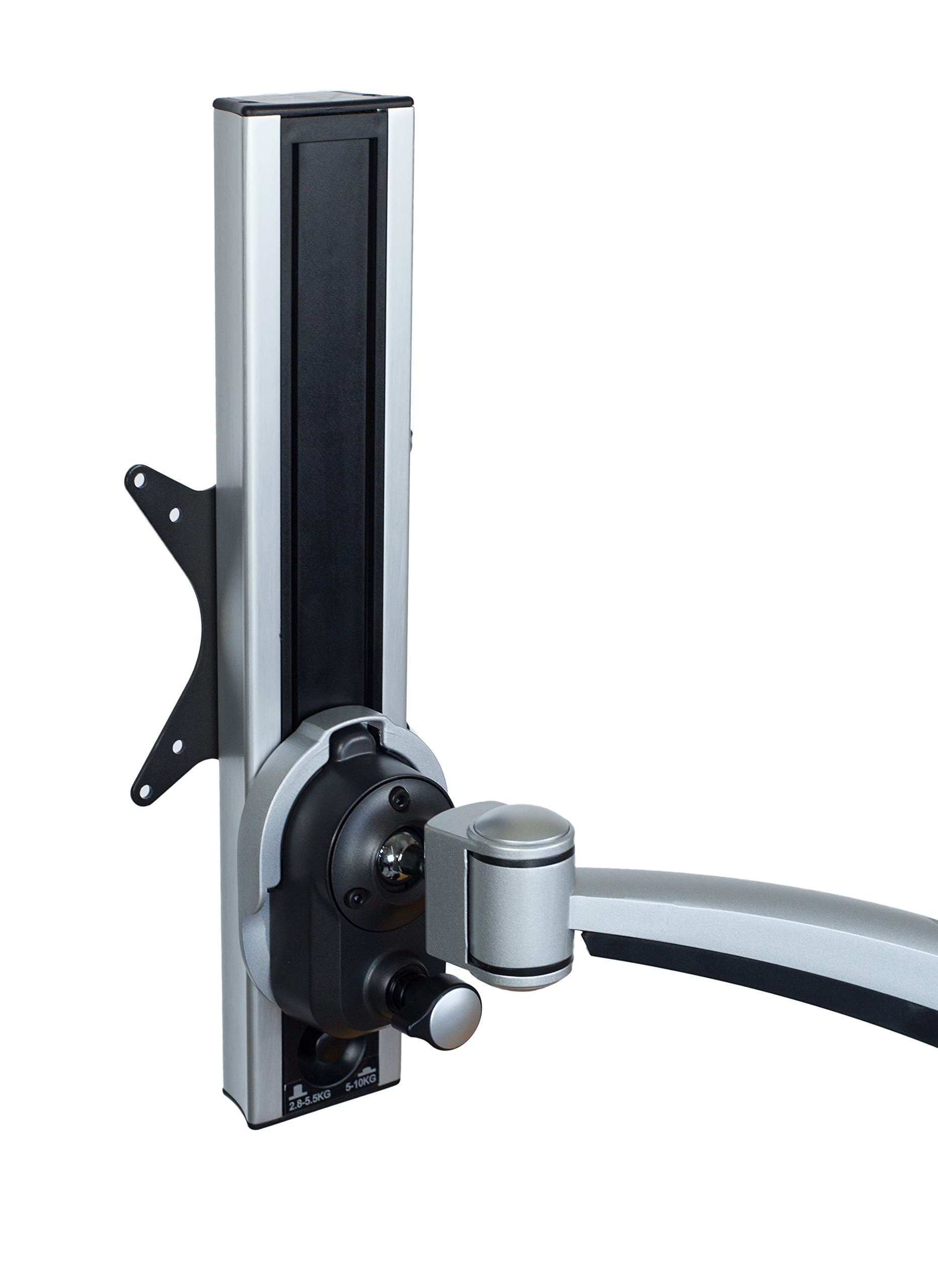 Mount-It! Adjustable Monitor Desk Mount - Full Motion Swivel & Tilt Stand with Quick Release Arm & Grommet Base for Single Screen (22-35 Inch) - Perfect for Home Office, Gaming Setup & Workspace Ergonomics