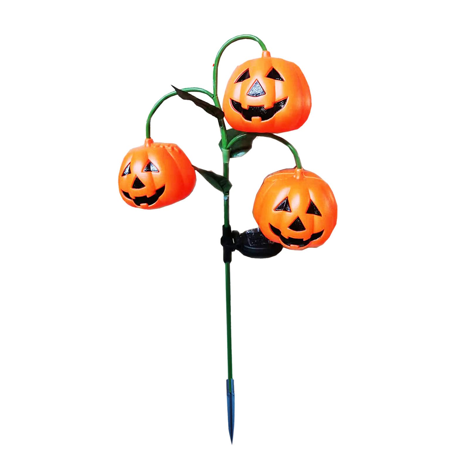 Solar Powered Outdoor Motion Sensor Halloween Pumpkin Fence Lights - Waterproof Garden Landscape Lighting for Yard, Patio, Lawn Decoration (Set of 2) | Perfect for Halloween Decor, Pathway Lighting & Backyard Ambience