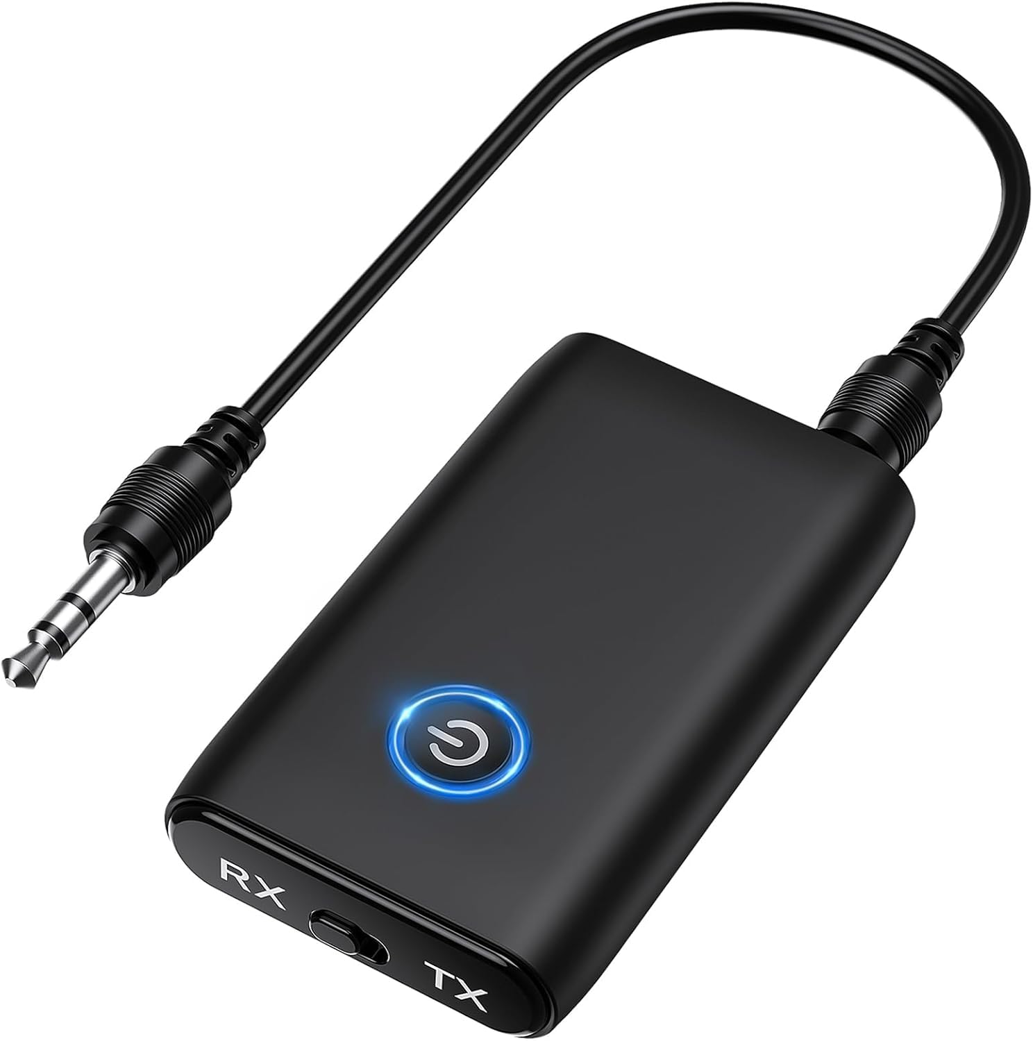 OQIMAX Bluetooth 5.3 Transmitter Receiver - 2-in-1 Wireless Audio Adapter with Low Latency & Noise Reduction, Plug & Play for TV, PC, Headphones, Speakers & Stereo Systems - Perfect for Home Entertainment & Gaming