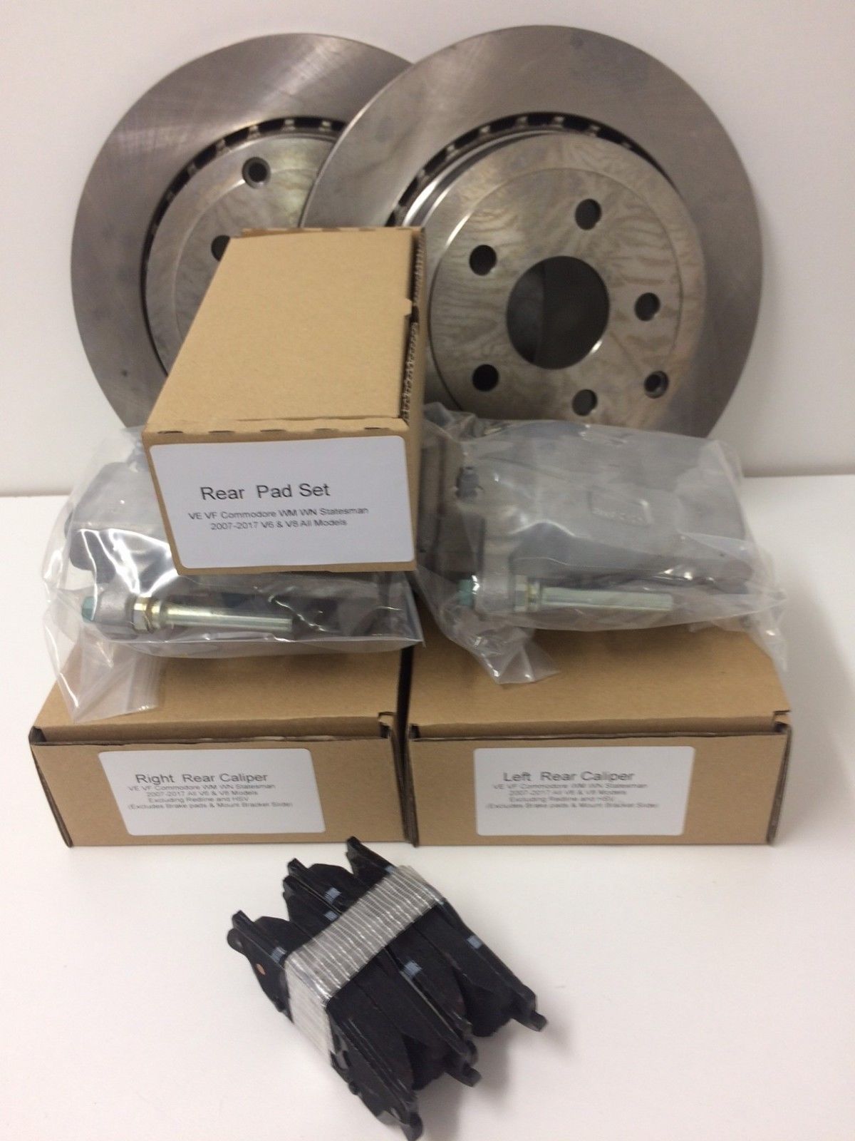 Holden Commodore VE VF WM WN V8 6.0L Complete Brake Kit - Front & Rear Rotors, Calipers, Pads Set | High-Performance Braking for Commodore & Statesman Models | Perfect for Daily Driving, Racing & Performance Upgrades