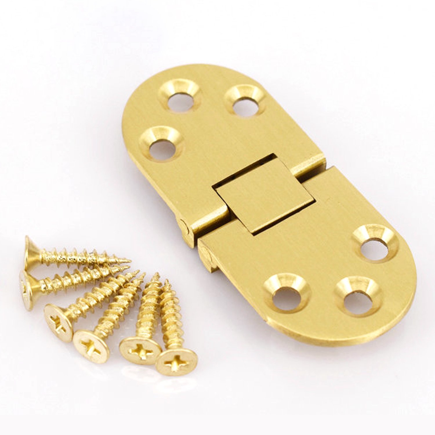 2-Pack Solid Brass Butler Tray Hinges with Screws for Folding Tables - Antique Gold Finish | Durable Hardware for Drop-Leaf Tables, Tea Trolleys & Serving Trays