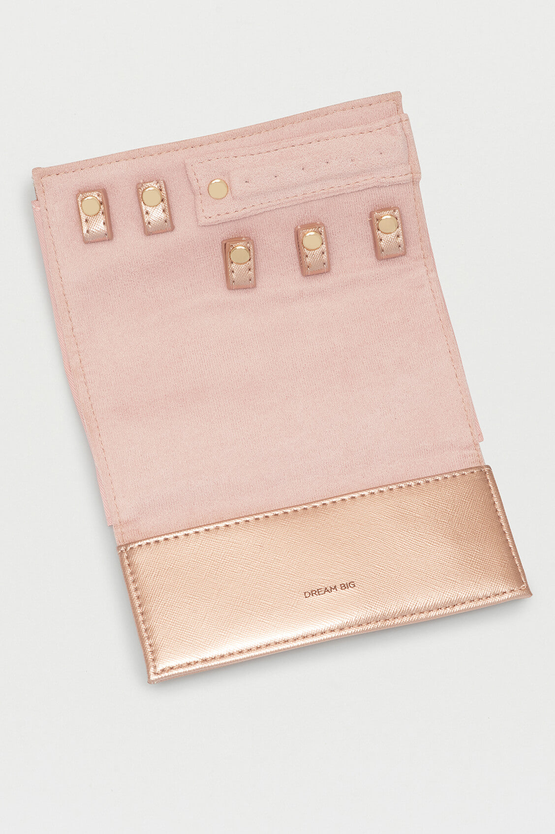 Dream Big Mini Jewelry Roll - Travel Jewelry Organizer for Earrings, Rings & Necklaces - Perfect for Vacation, Business Trips & Daily Use