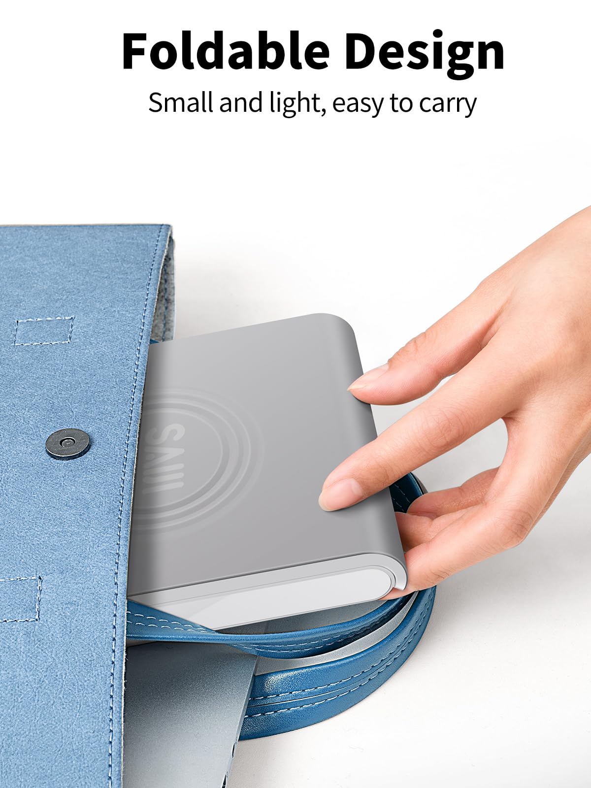 SAIJI Adjustable Tablet Stand Holder - Portable Foldable Desktop Stand Dock for iPad, iPhone, Nintendo Switch, Samsung Galaxy & Kindle Fire - Gray - Perfect for Home, Office & Travel Use