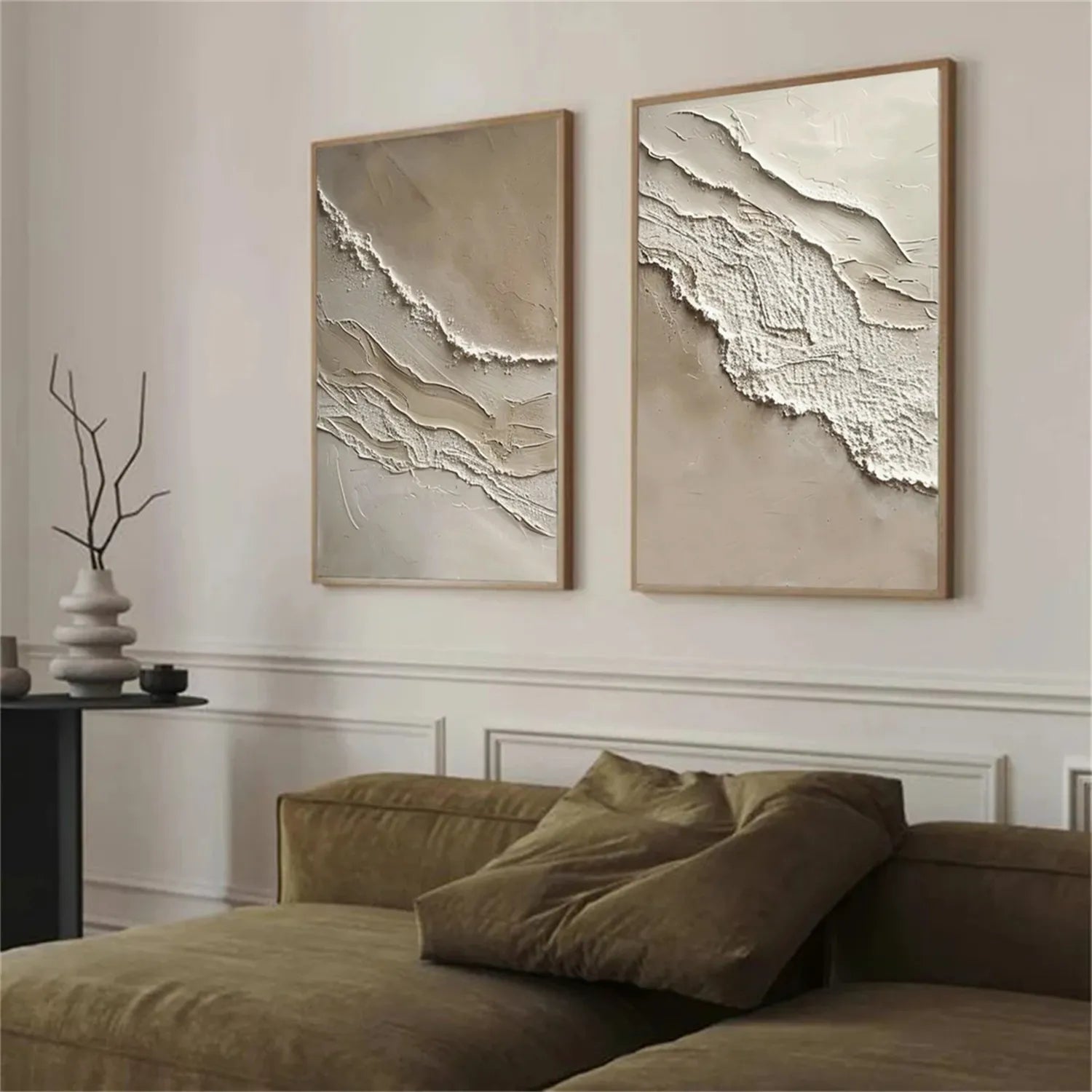 Ocean and Sky Painting Set of 2 - Premium Wall Art for Home & Office Decor | Coastal Landscape Paintings | Perfect for Living Room, Bedroom & Office