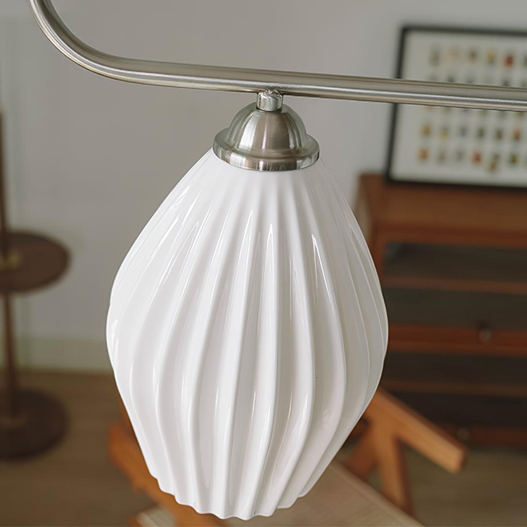 Modern Fin Pendant Light - Adjustable Hanging Ceiling Lamp for Kitchen Island, Dining Room & Bedroom | Industrial Style Lighting Fixture with Vintage Edison Bulbs