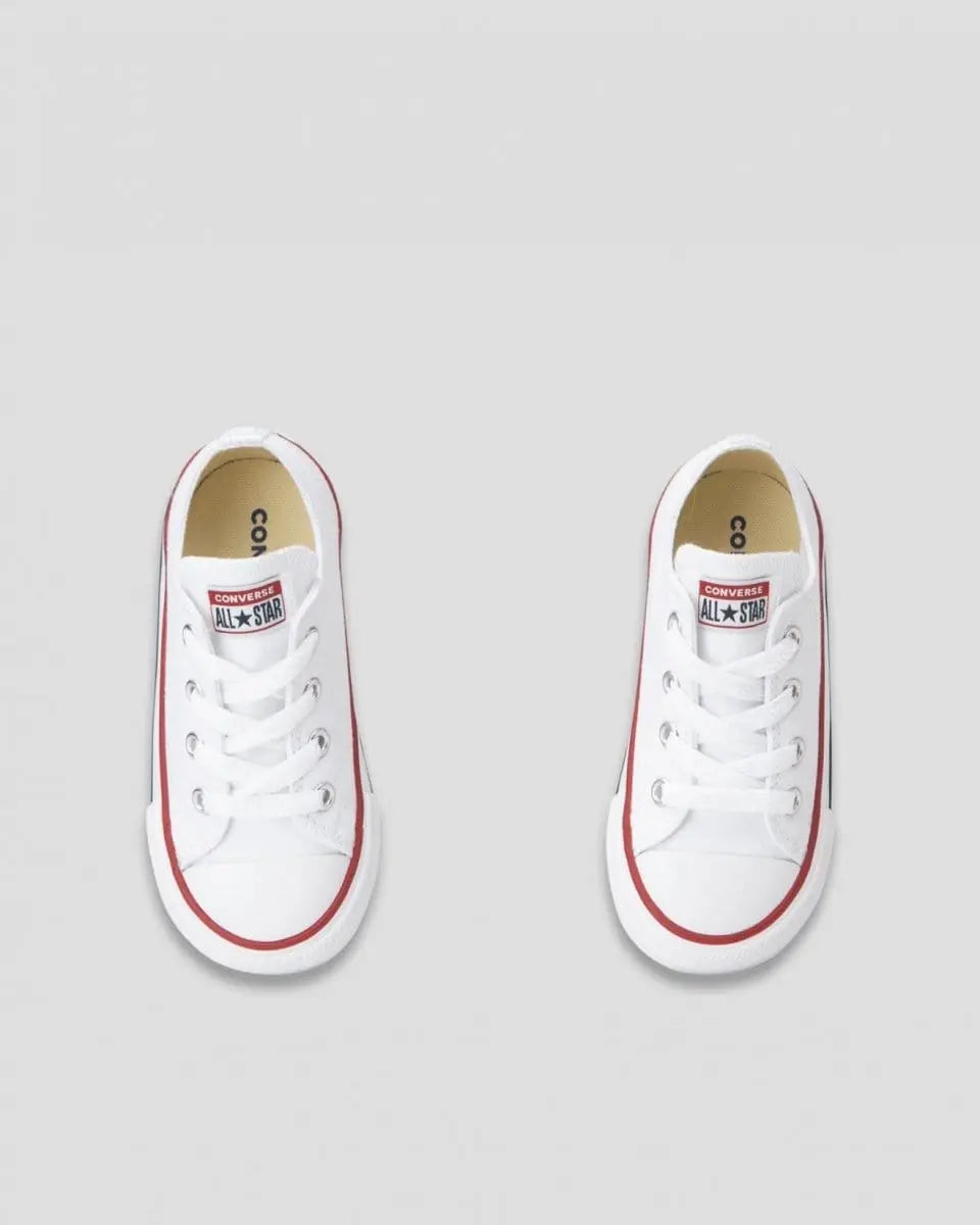 Converse Kids Chuck Taylor All Star Low Top White Sneakers - Classic Casual Shoes for Boys & Girls - Perfect for School, Play & Everyday Wear