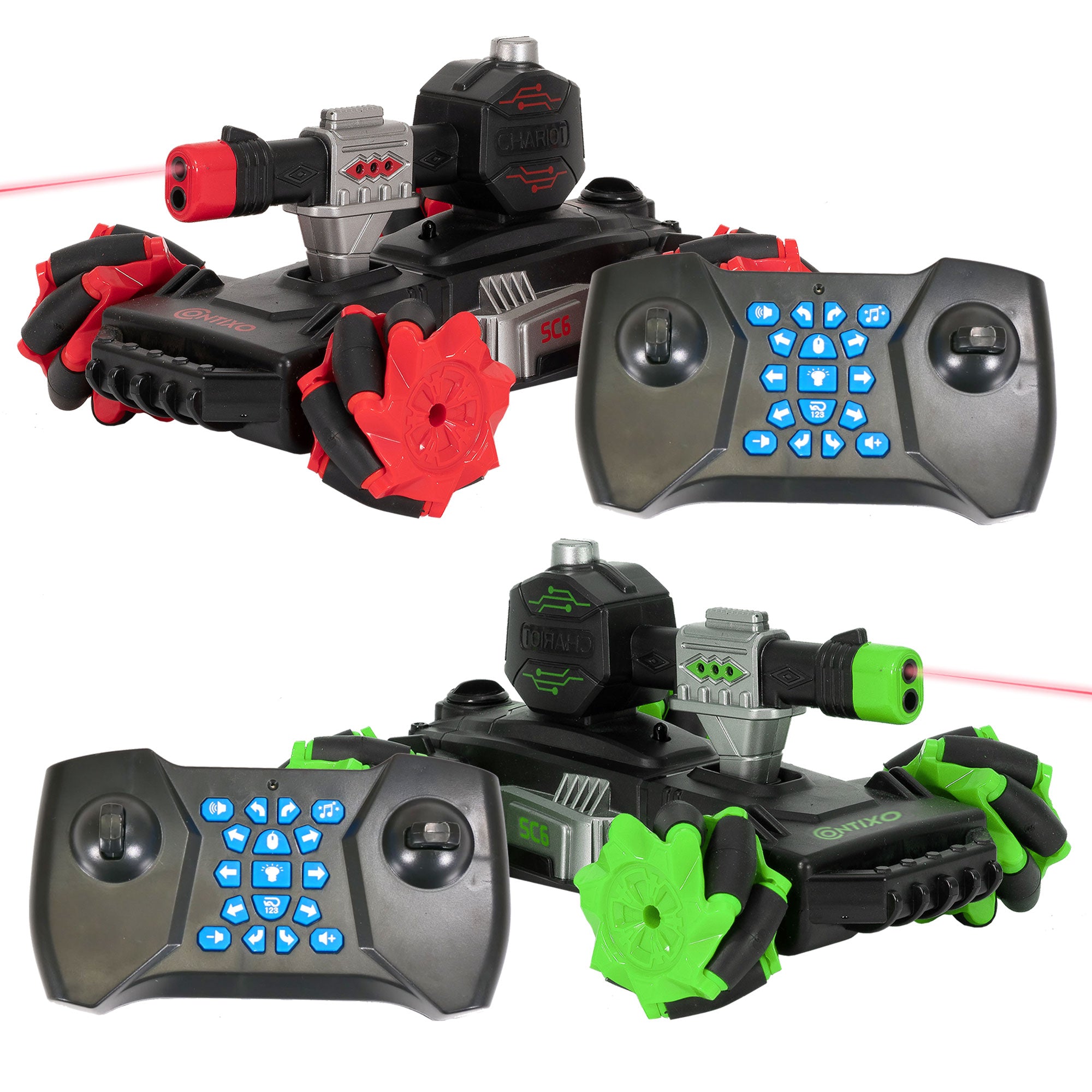 Contixo SC6 1:24 Scale RC Remote Control Combat Battle Tank - 2 Pack Set for Kids & Adults - Perfect for Indoor Battles, Outdoor Play & Military Toy Collections