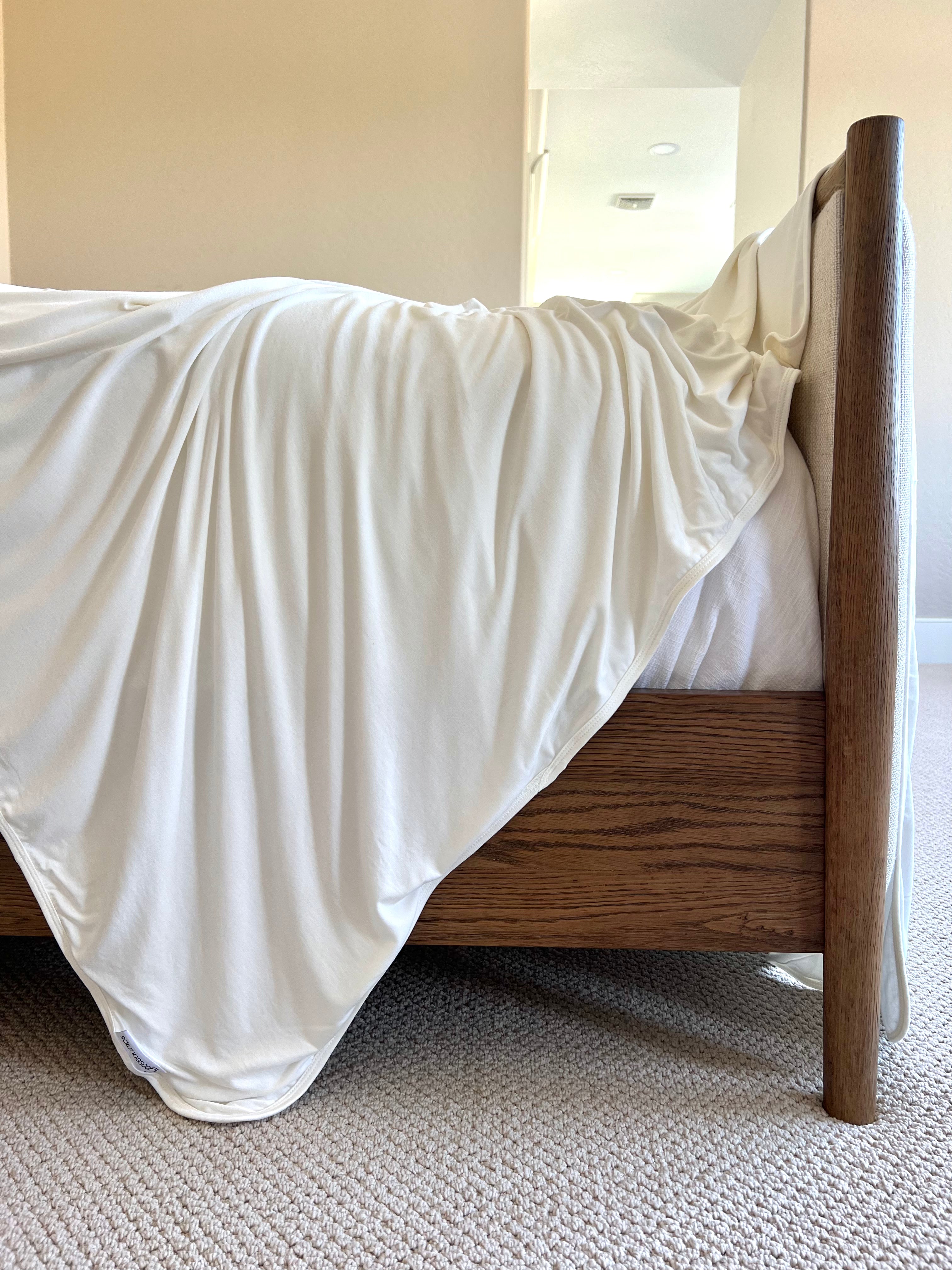 White Tie Dye Swaddle Blanket for Adults - Soft & Comfortable - Perfect for Relaxation, Meditation, and Stress Relief at Home or Travel
