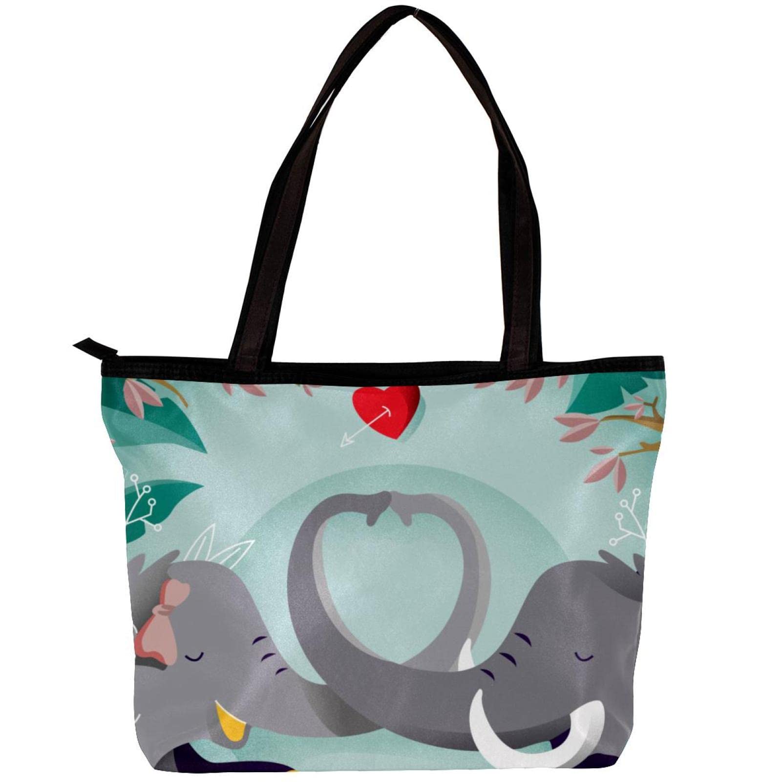 Stylish Black Pattern Tote Bag for Women - Fashionable Shoulder Bag with Inner Pouch | Perfect for Work, Travel & Shopping
