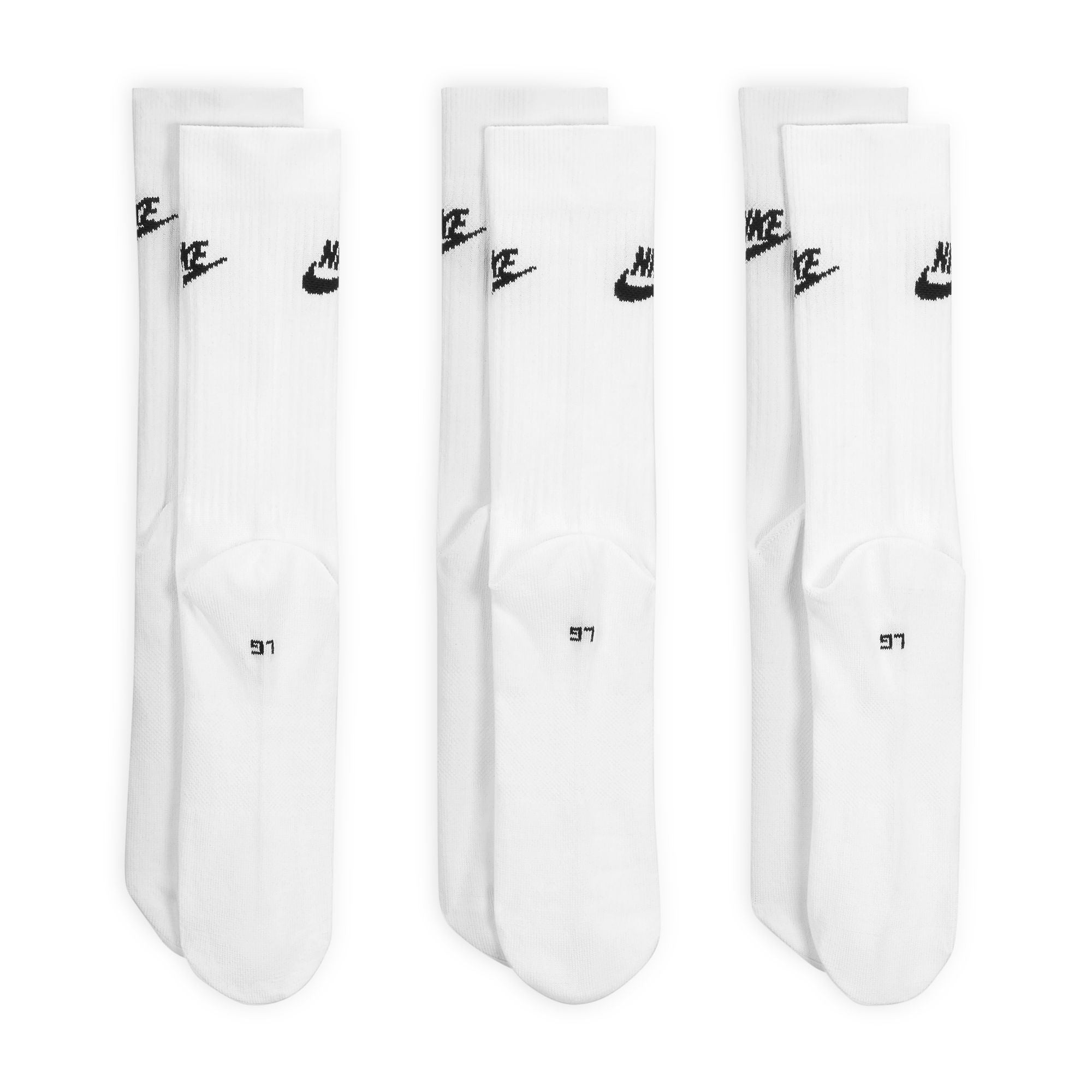 Nike Men's Everyday Essential Crew Socks 3-Pack - Soft Comfortable Athletic Socks for Running, Gym & Casual Wear