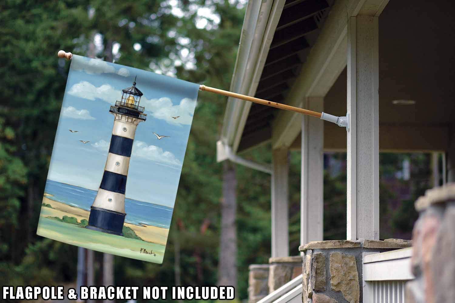 **Toland Home Garden 109856 Cape Canaveral Lighthouse Beach Flag – 28x40 Inch Double-Sided Outdoor Garden Flag for Yard, House, and Coastal Decor – Perfect for Beach-Themed Parties, Coastal Homes, and Summer Backyard Decorations**