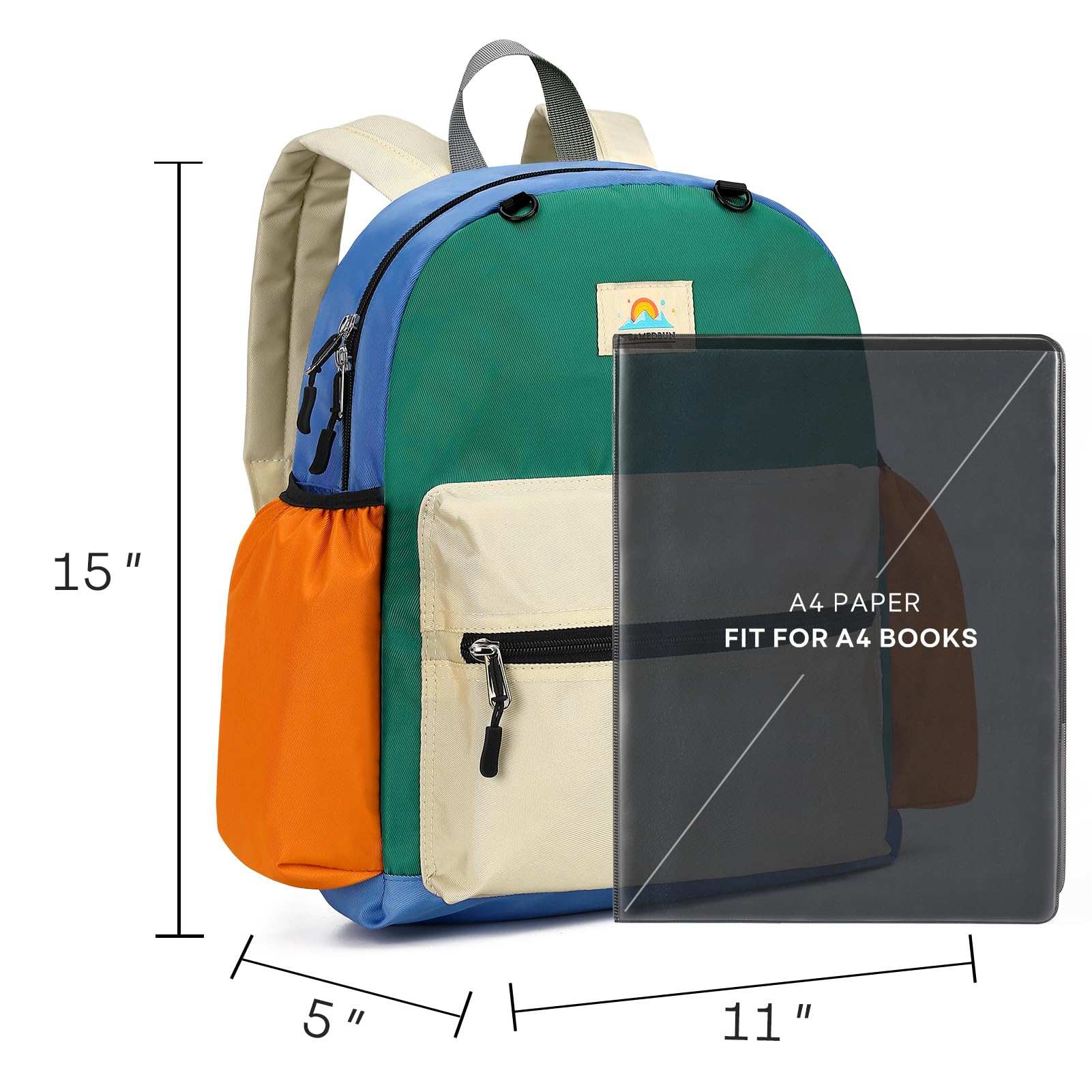 STEAMEDBUN 15 Inch Kids Backpack for Boys Ages 4-6 - Durable Elementary School Backpack for Kindergarten Boys - Perfect for School, Travel & Daily Use