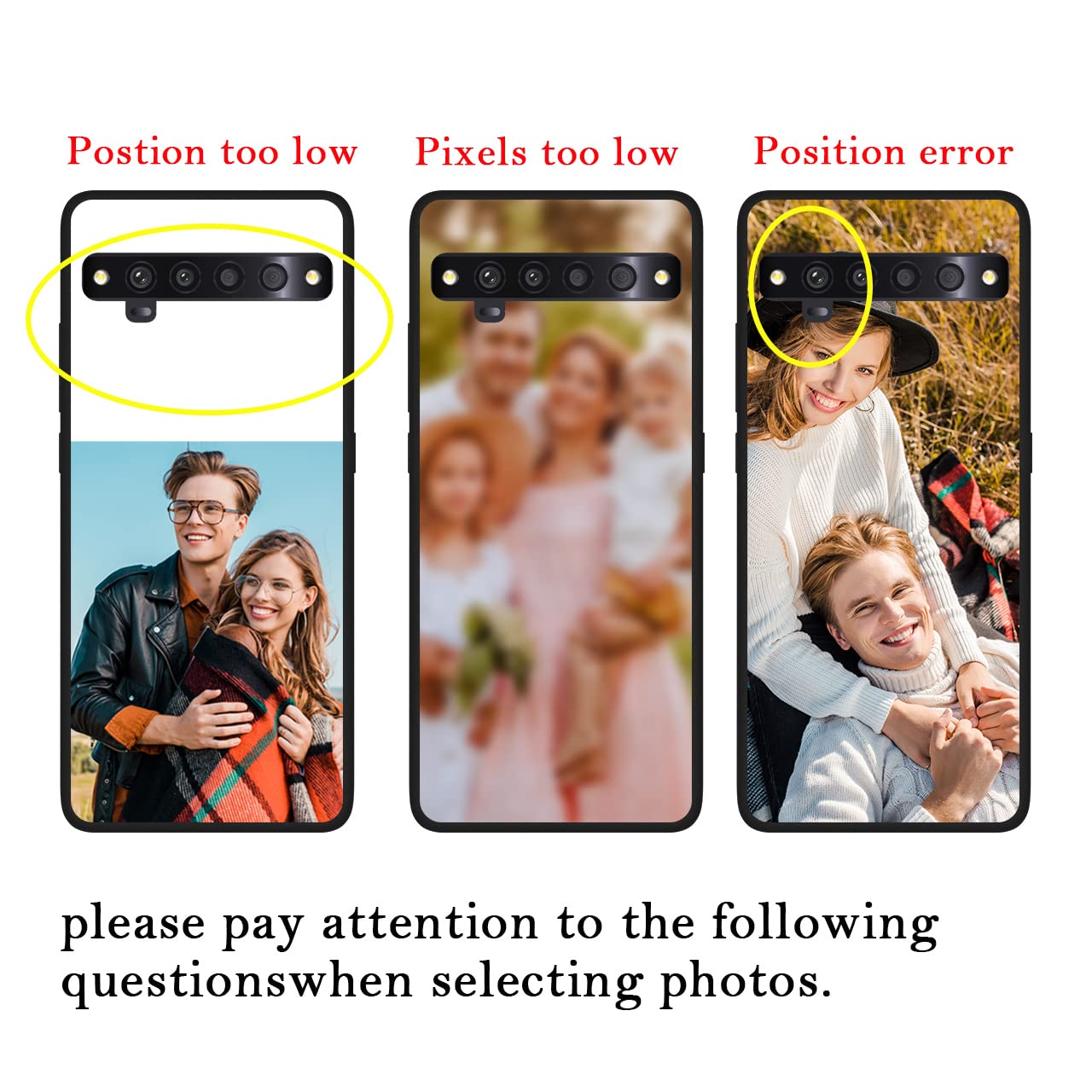 Custom Personalized Photo Text Name Phone Case for TCL 10 Pro - Anti-Scratch Soft TPU Protective Cover (Black) - Perfect for Everyday Use, Travel & Gift Giving