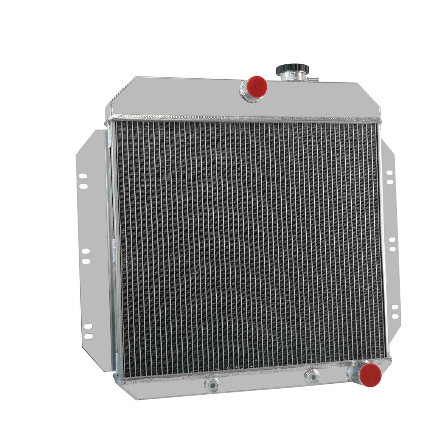 4 Row Aluminum Radiator with Shroud Fan for 1960-1962 Chevy Apache Truck C10 C20 C30 - Heavy Duty Cooling Upgrade for Classic Truck Restoration & Hot Rod Builds